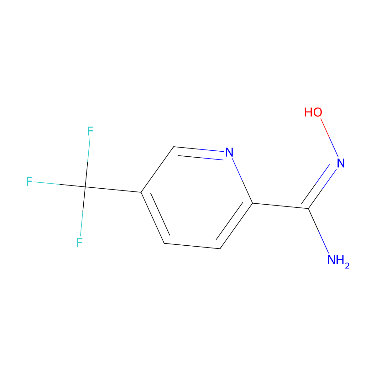 5-(Trifluoromethyl)pyridin-2-ylamidoxime molecular structure, CAS 175277-44-8
