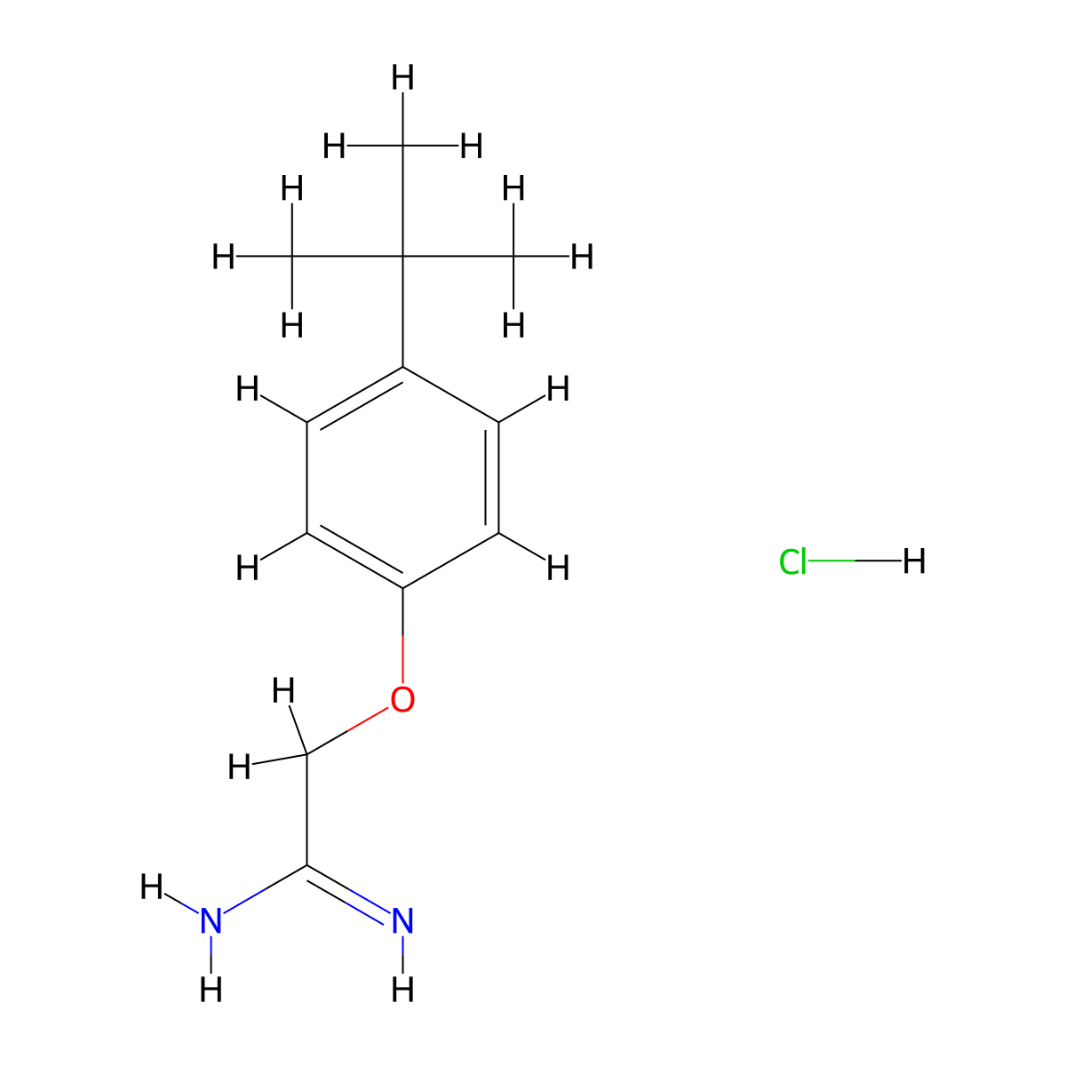 2-(4-tert-butylphenoxy)ethanimidamide Hydrochloride molecular structure, CAS 175277-47-1