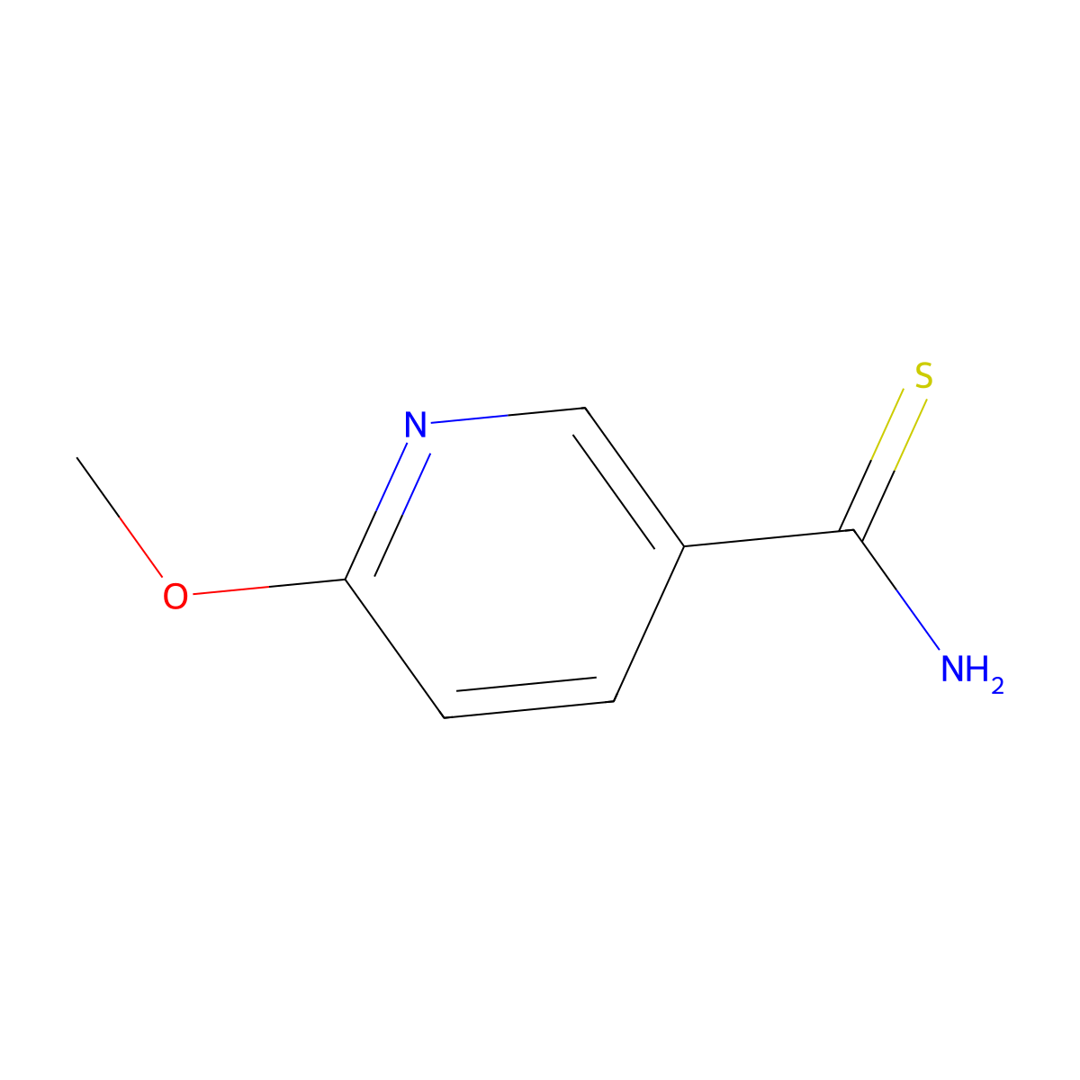 6-Methoxypyridine-3-carbothioamide molecular structure, CAS 175277-49-3