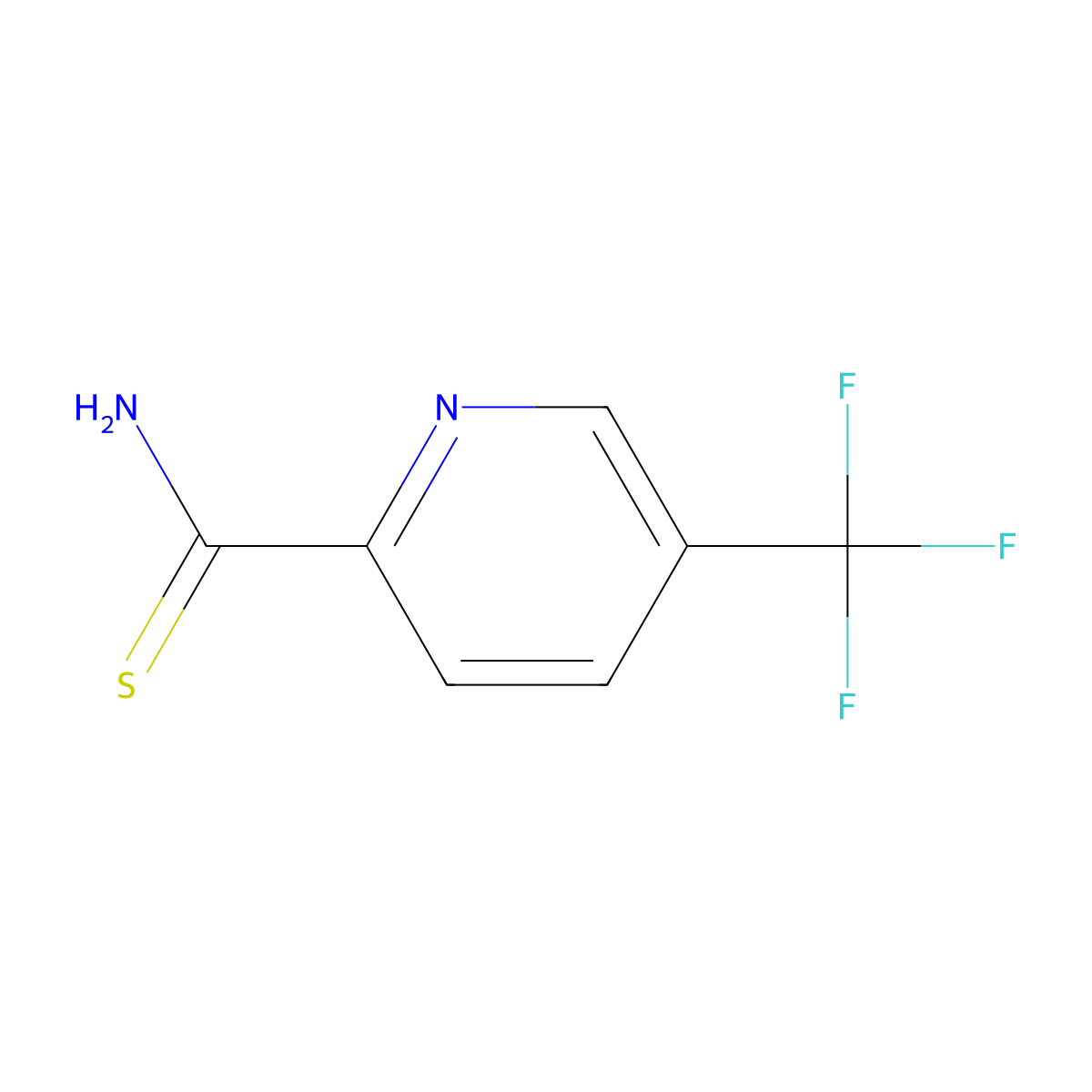 5-(Trifluoromethyl)pyridine-2-thioamide molecular structure, CAS 175277-51-7