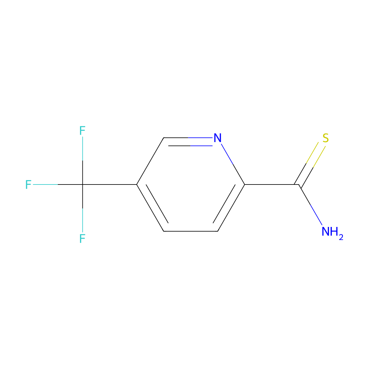 5-(Trifluoromethyl)pyridine-2-thioamide molecular structure, CAS 175277-51-7