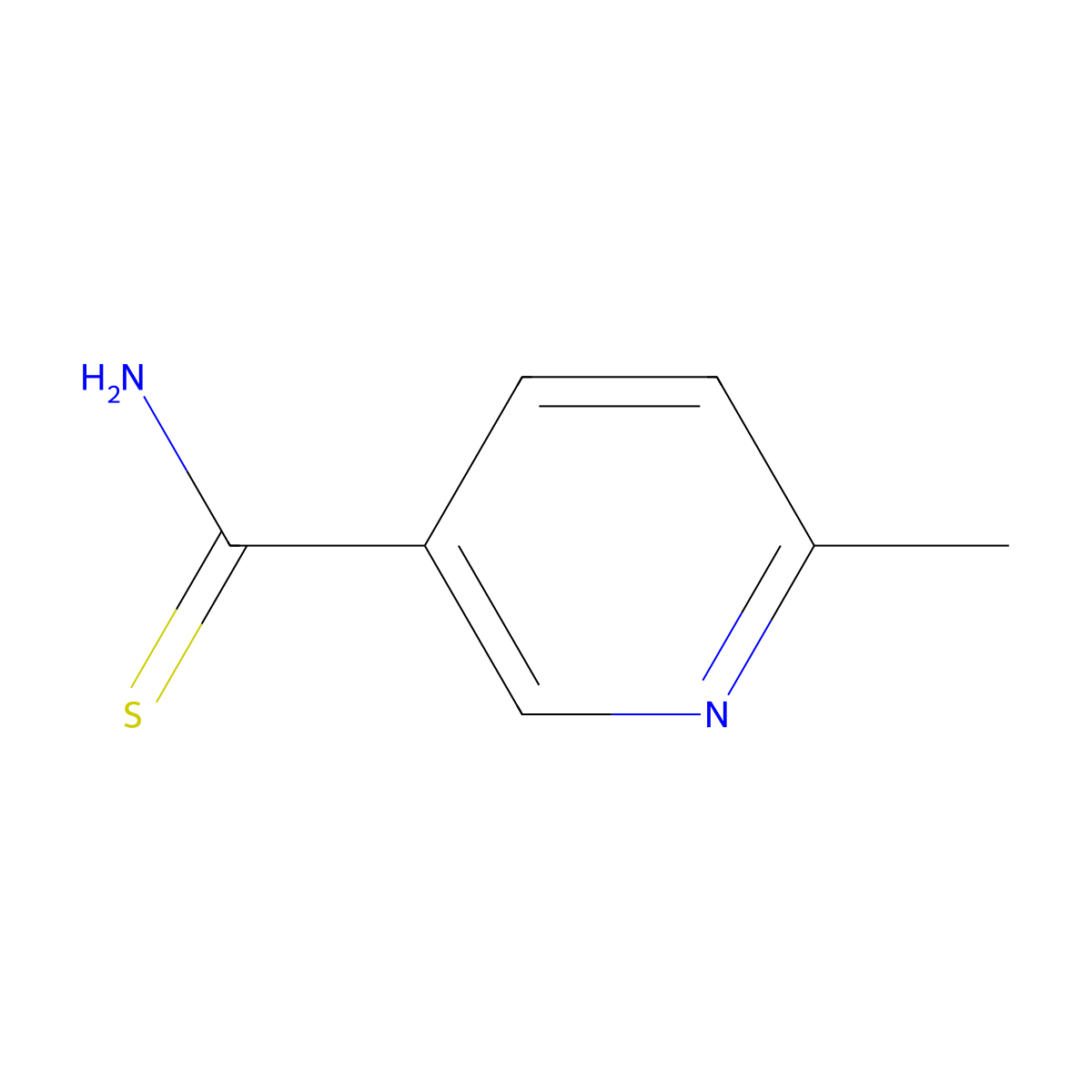 6-Methylpyridine-3-carbothioamide molecular structure, CAS 175277-57-3