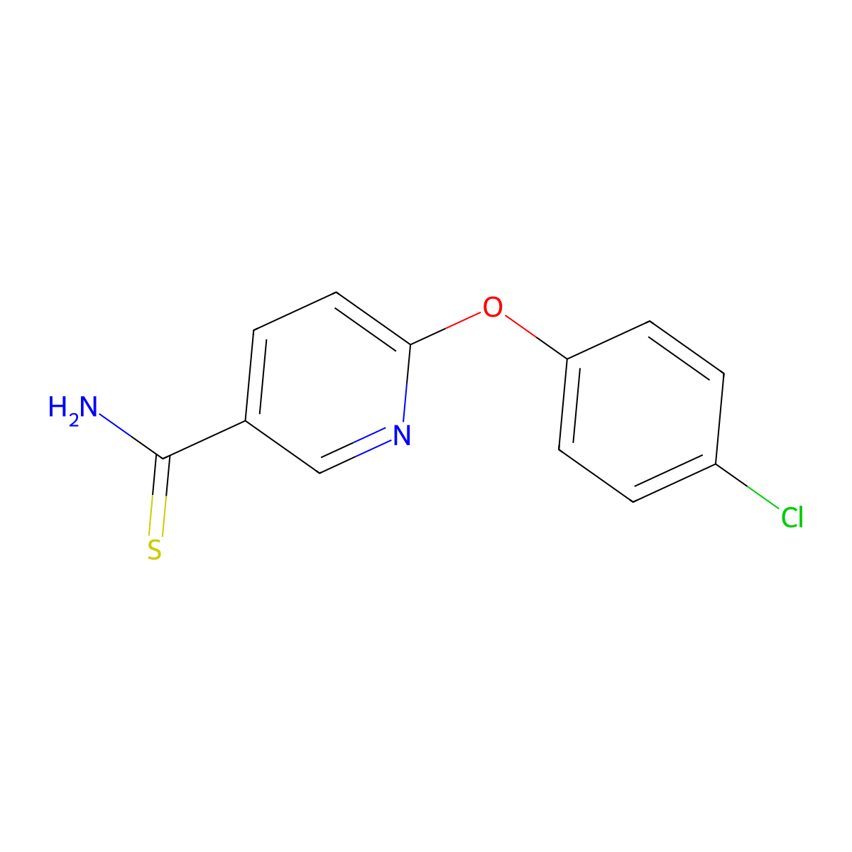 6-(4-Chlorophenoxy)pyridine-3-carbothioamide molecular structure, CAS 175277-58-4