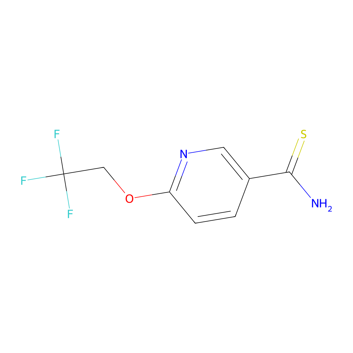 6-(2,2,2-Trifluoroethoxy)pyridine-3-carbothioamide molecular structure, CAS 175277-59-5