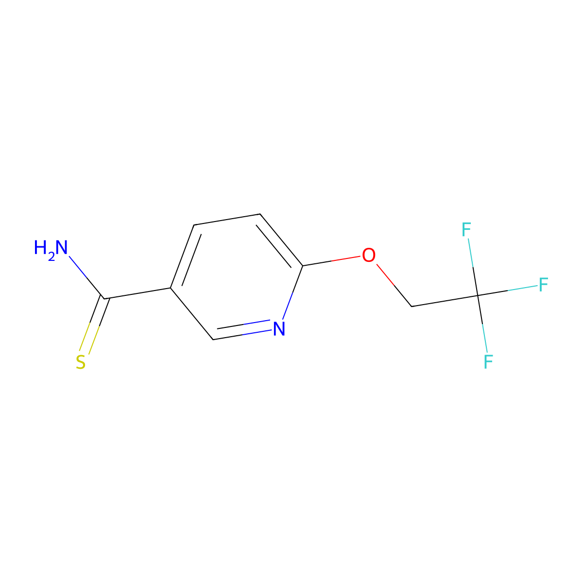 6-(2,2,2-Trifluoroethoxy)pyridine-3-carbothioamide molecular structure, CAS 175277-59-5