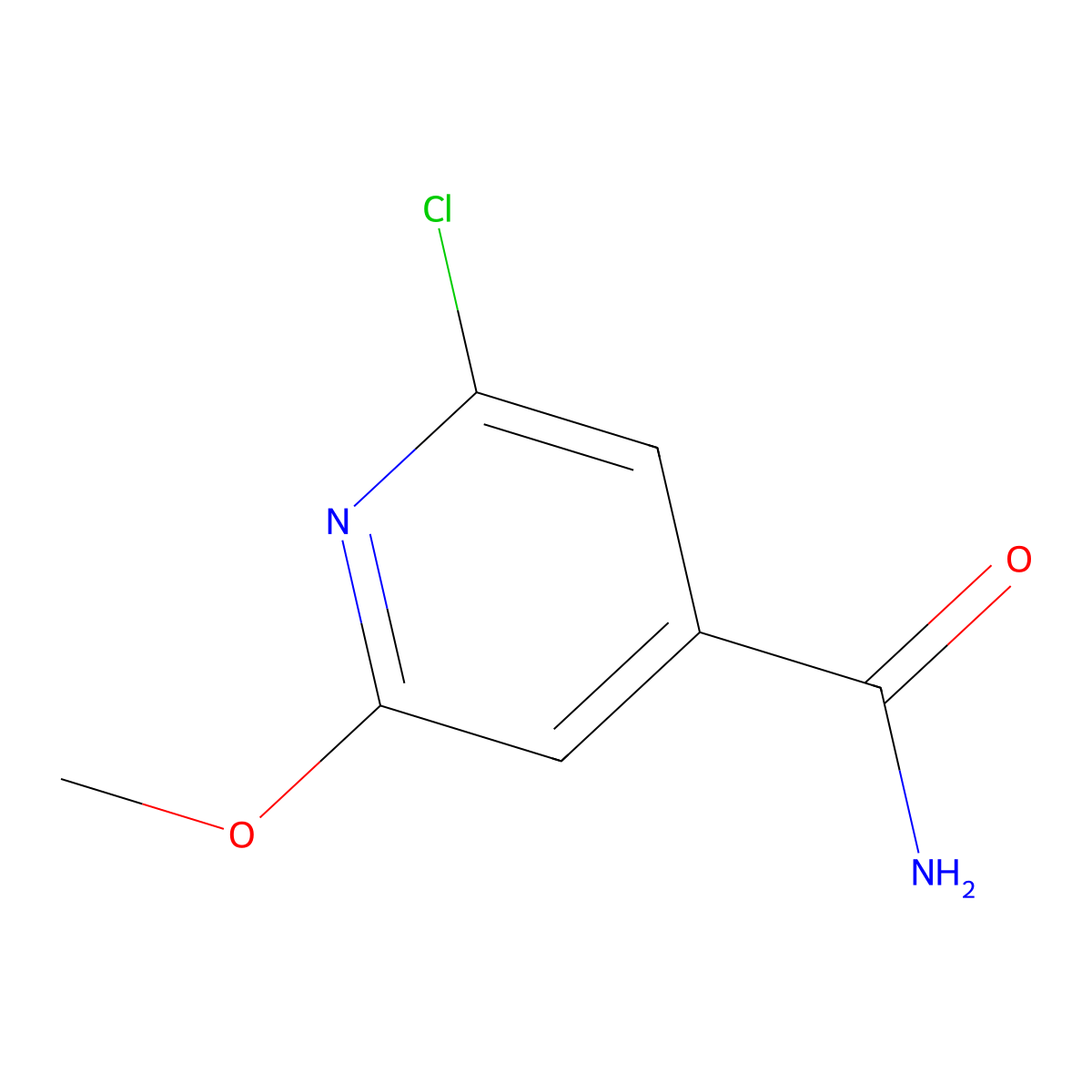 2-Chloro-6-methoxyisonicotinamide molecular structure, CAS 175277-66-4