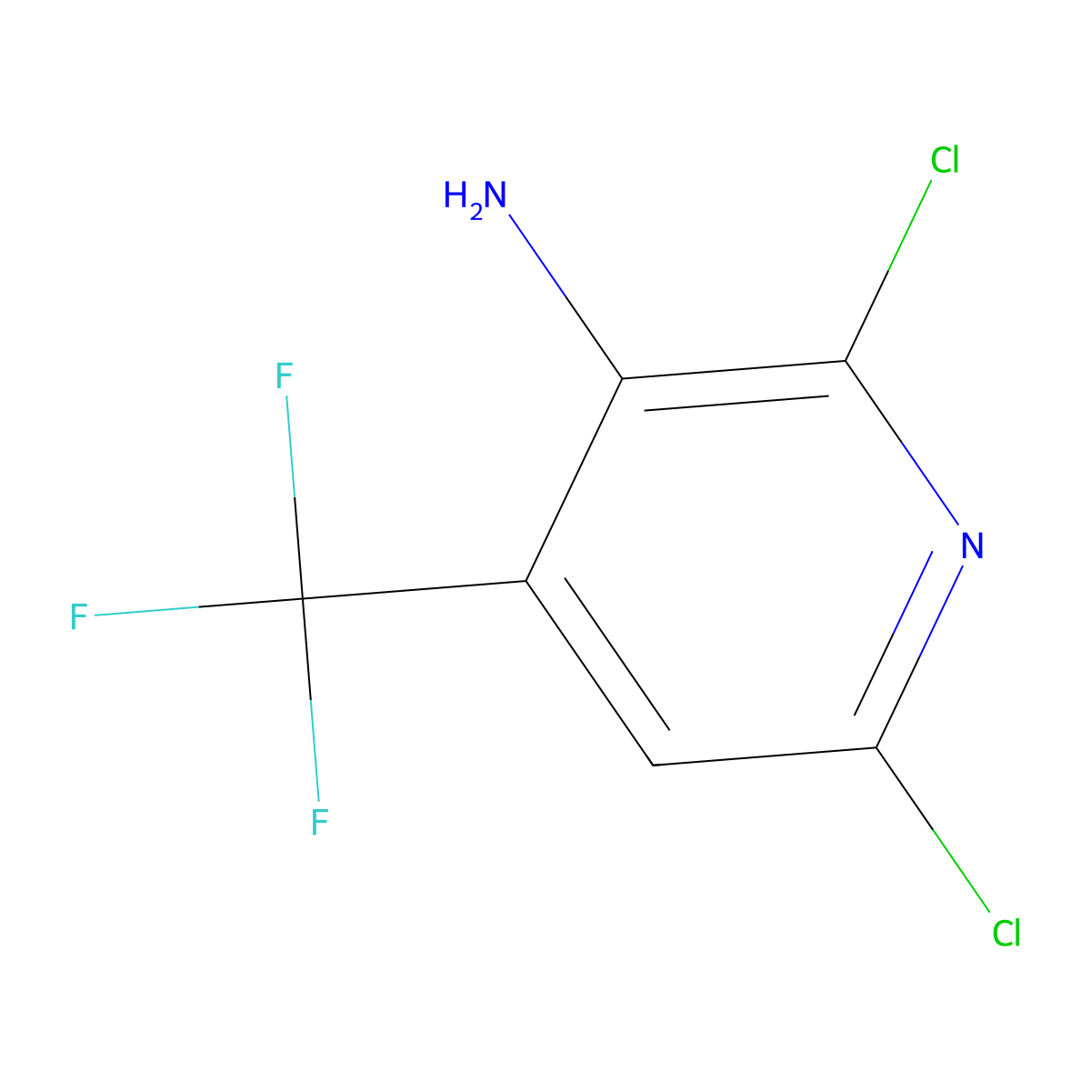 2,6-Dichloro-4-(trifluoromethyl)pyridin-3-amine molecular structure, CAS 175277-67-5