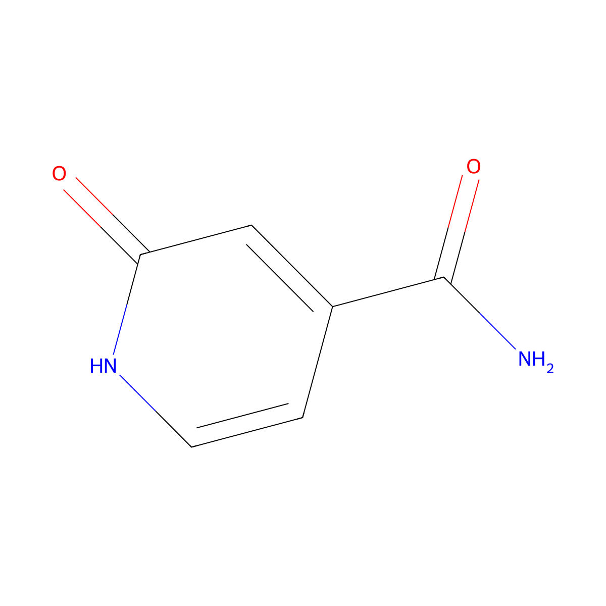 2-Oxo-1,2-dihydropyridine-4-carboxamide molecular structure, CAS 175277-69-7