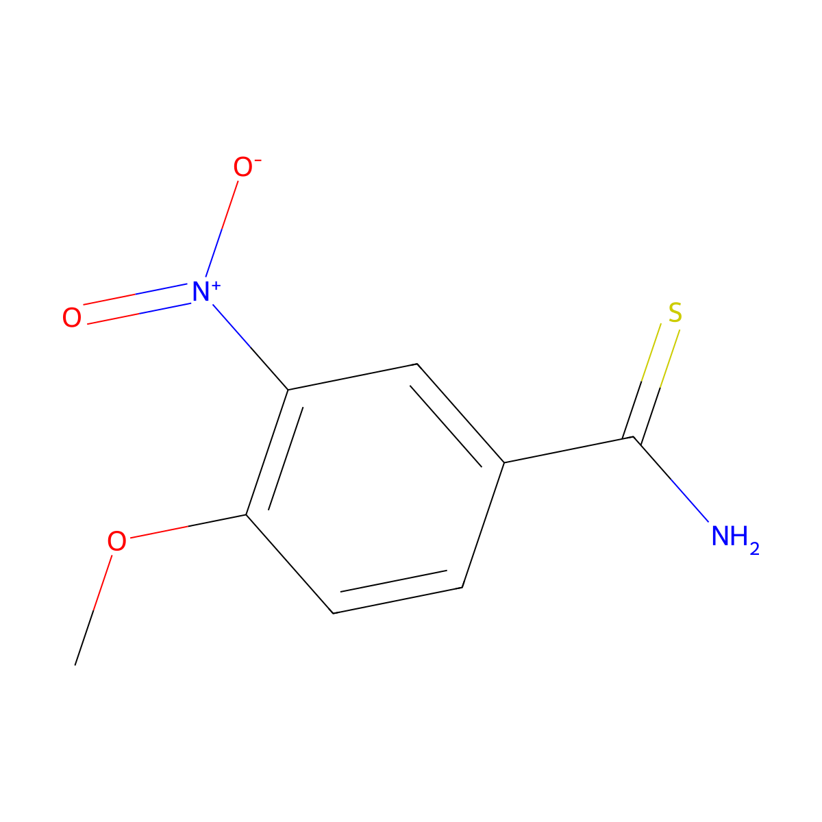 4-Methoxy-3-nitrobenzenecarbothioamide molecular structure, CAS 175277-84-6