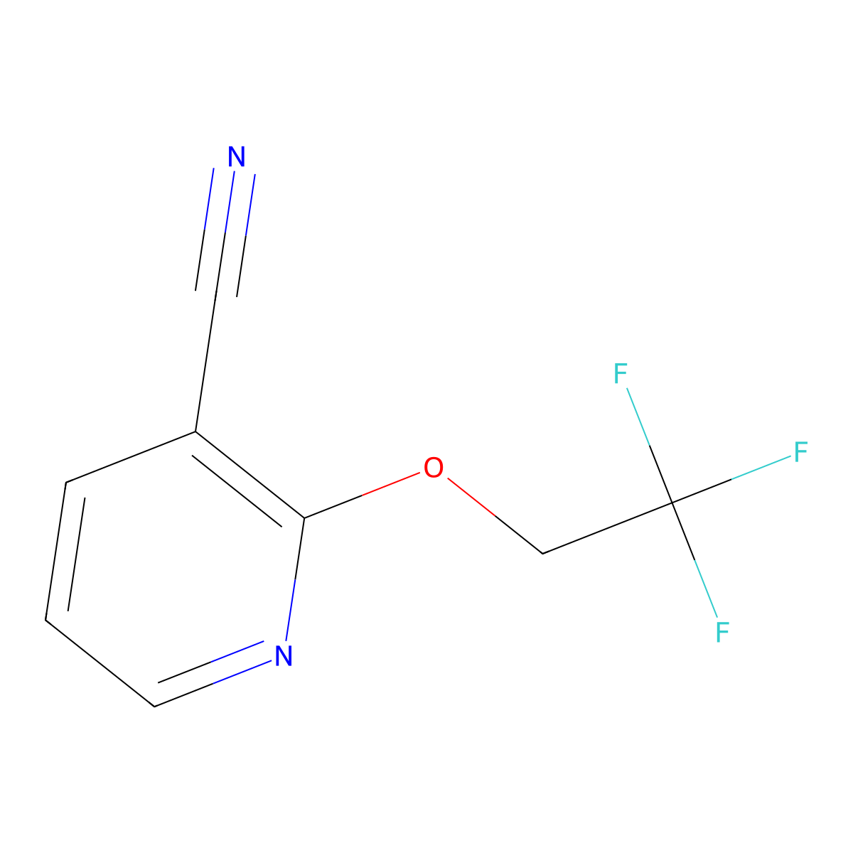 2-(2,2,2-Trifluoroethoxy)pyridine-3-carbonitrile molecular structure, CAS 175277-89-1