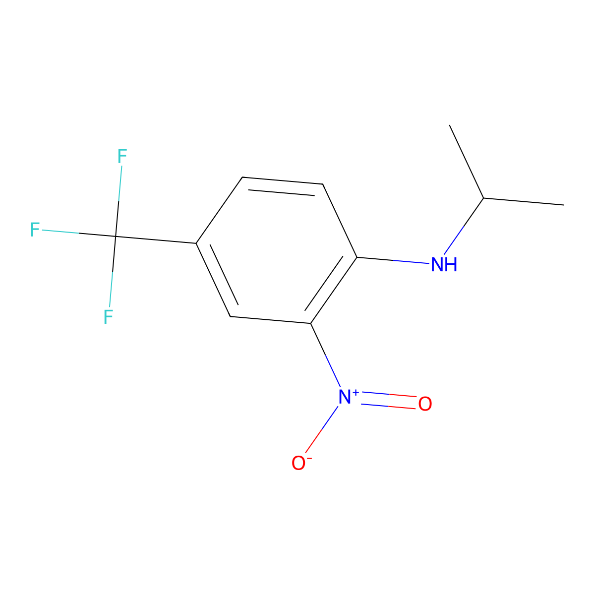 N-Isopropyl-2-Nitro-4-(Trifluoromethyl)Aniline molecular structure, CAS 175277-90-4