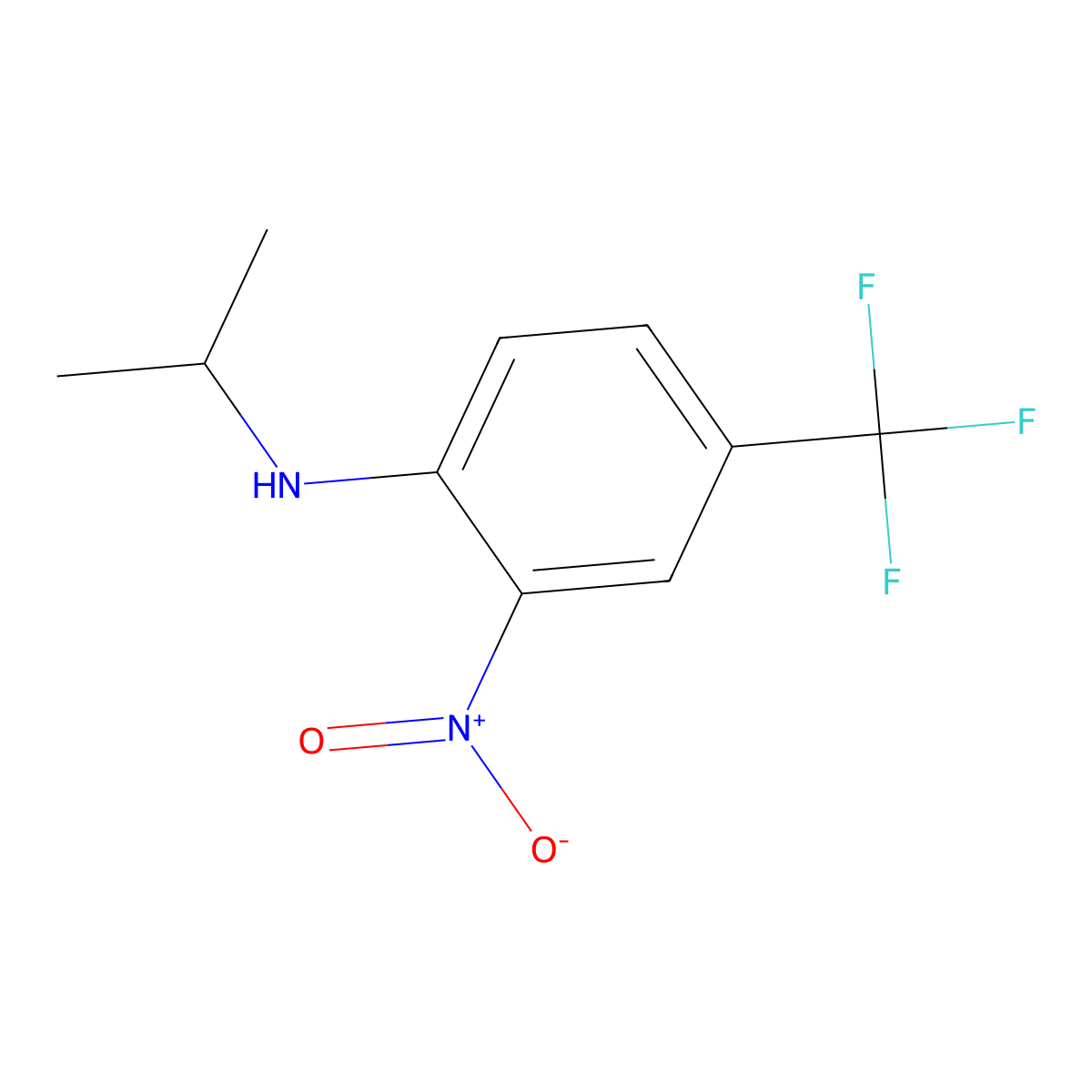 N-Isopropyl-2-Nitro-4-(Trifluoromethyl)Aniline molecular structure, CAS 175277-90-4