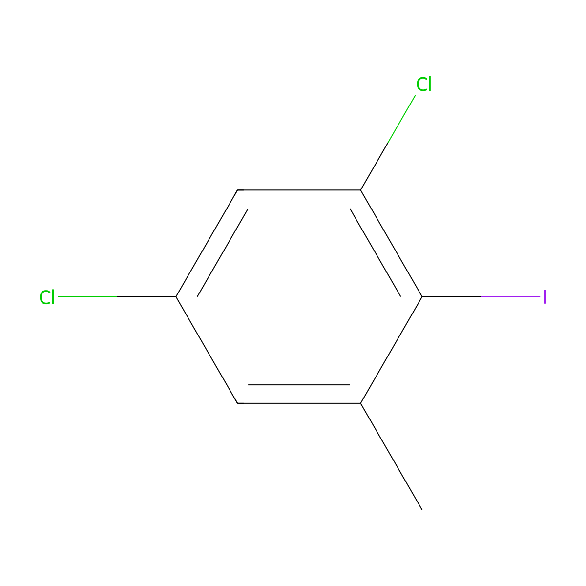 1,5-Dichloro-2-iodo-3-methylbenzene molecular structure, CAS 175277-97-1