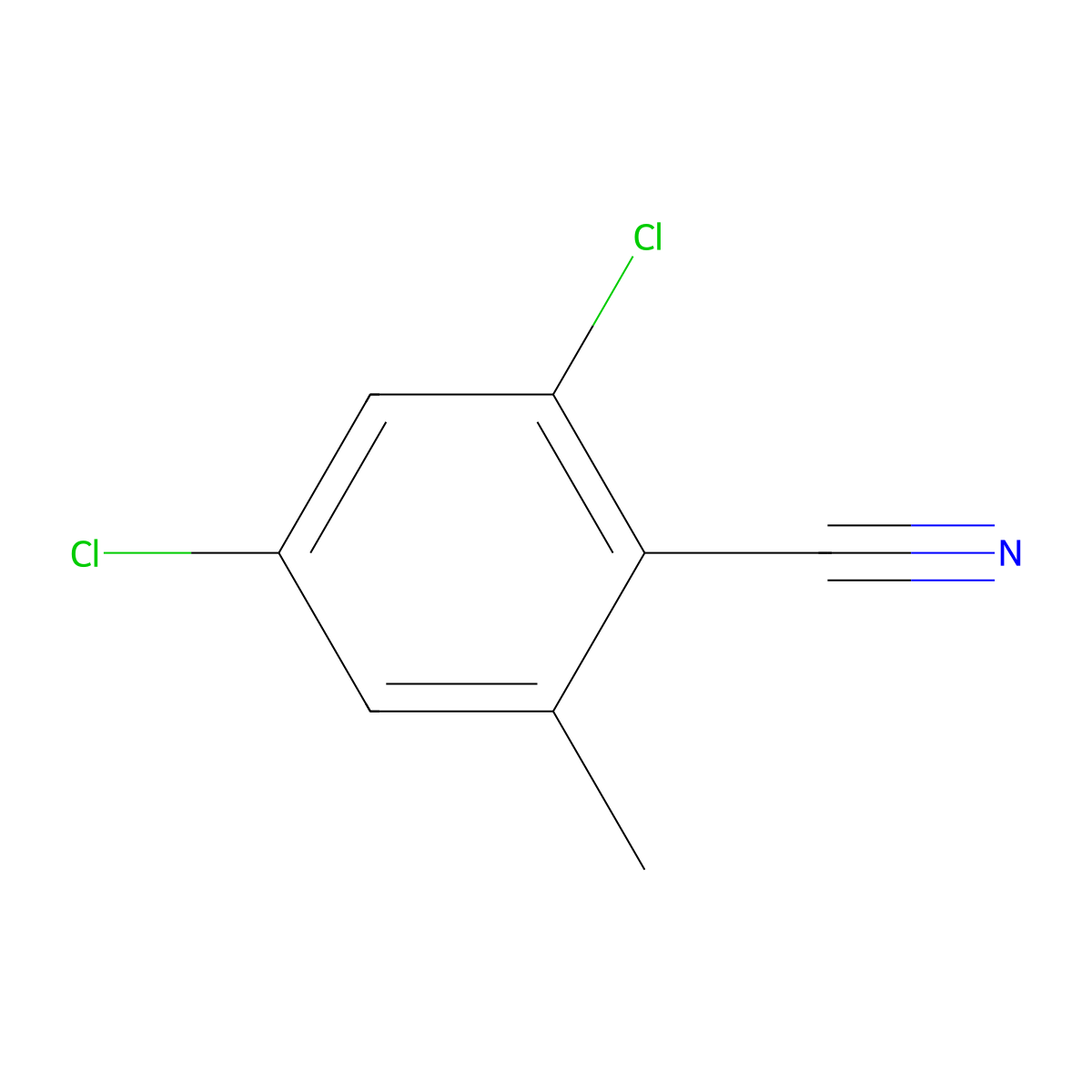 2,4-Dichloro-6-methylbenzonitrile molecular structure, CAS 175277-98-2