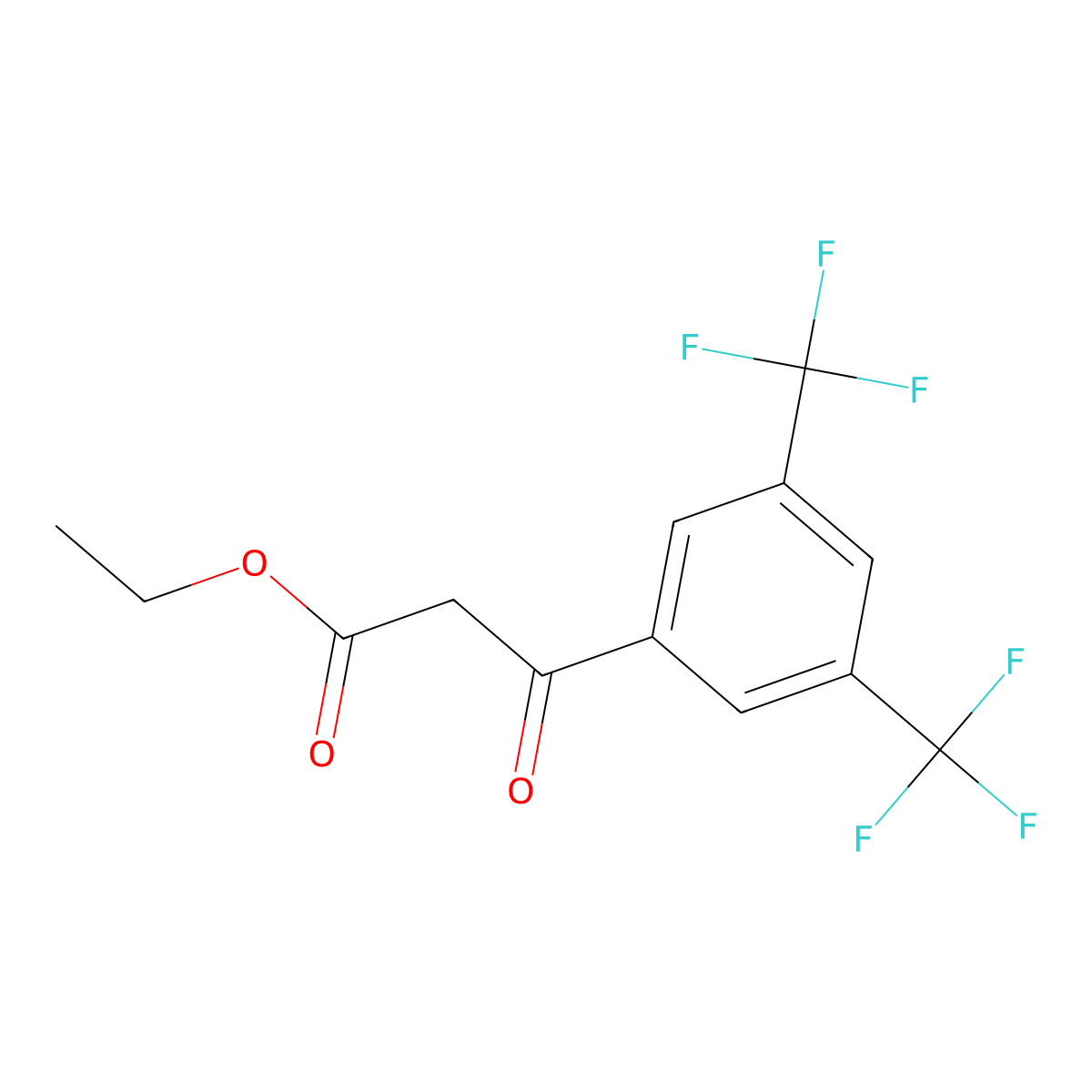 Ethyl 3-(3,5-bis(trifluoromethyl)phenyl)-3-oxopropanoate molecular structure, CAS 175278-02-1