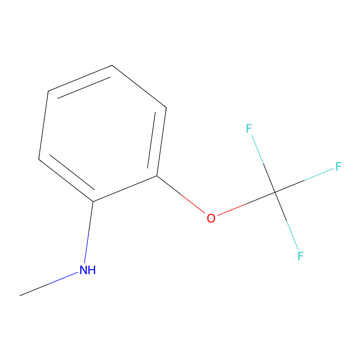 N-methyl-2-(trifluoromethoxy)aniline molecular structure, CAS 175278-04-3