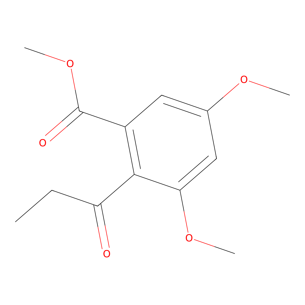 Methyl 3,5-dimethoxy-2-propanoylbenzoate molecular structure, CAS 175278-05-4