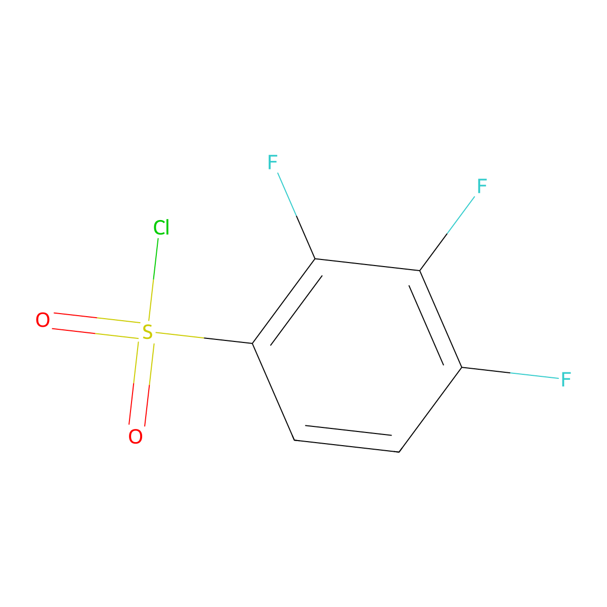 2,3,4-Trifluorobenzenesulfonyl chloride molecular structure, CAS 175278-08-7
