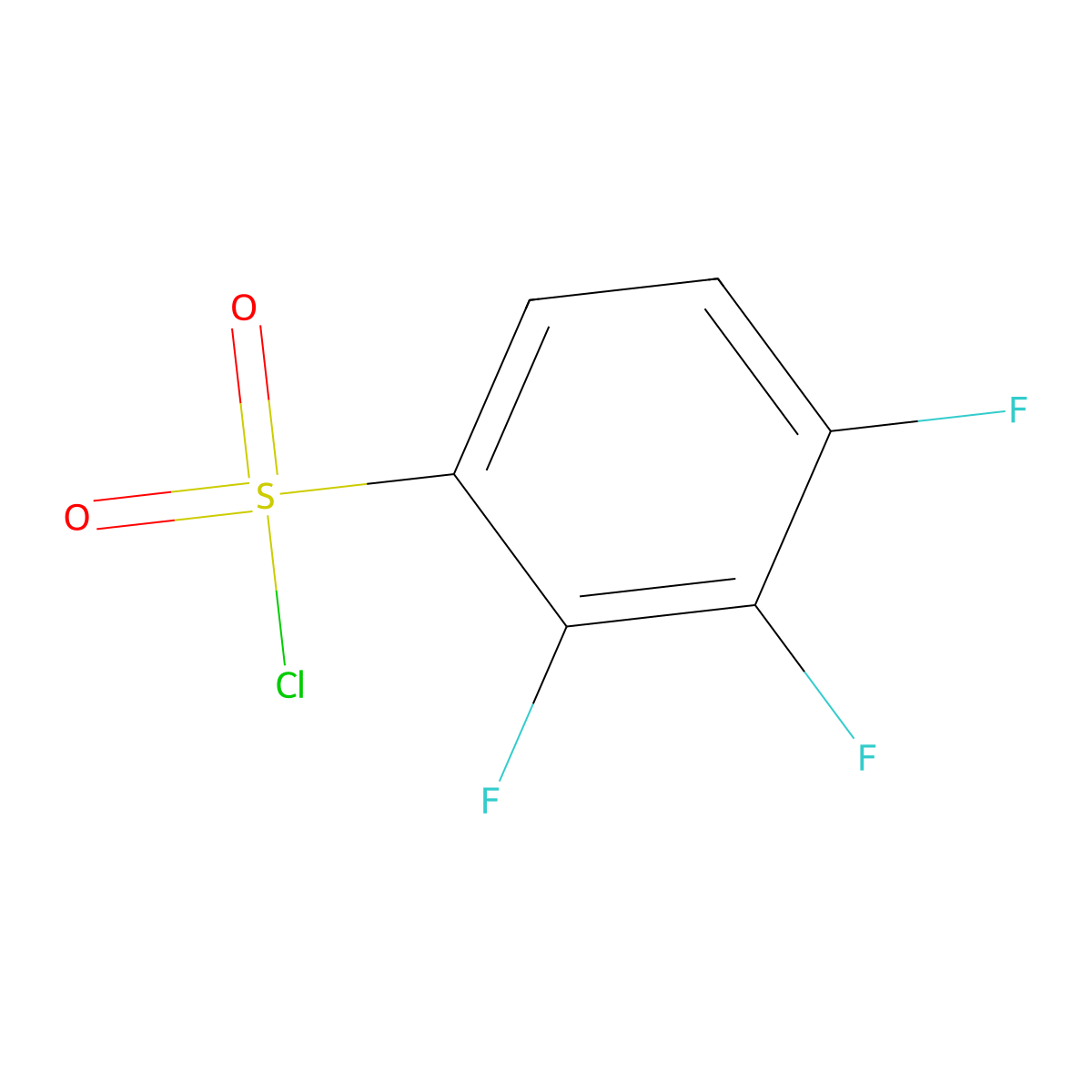2,3,4-Trifluorobenzenesulfonyl chloride molecular structure, CAS 175278-08-7