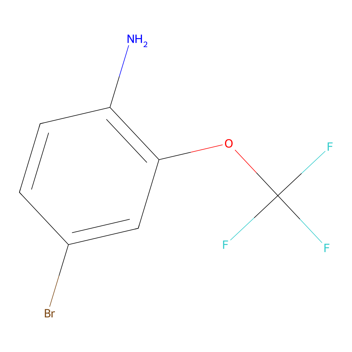 4-Bromo-2-(trifluoromethoxy)aniline molecular structure, CAS 175278-09-8
