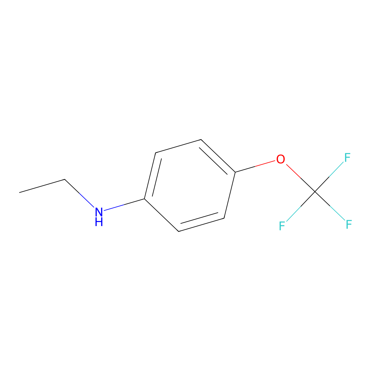 N-ethyl-4-(trifluoromethoxy)aniline molecular structure, CAS 175278-20-3