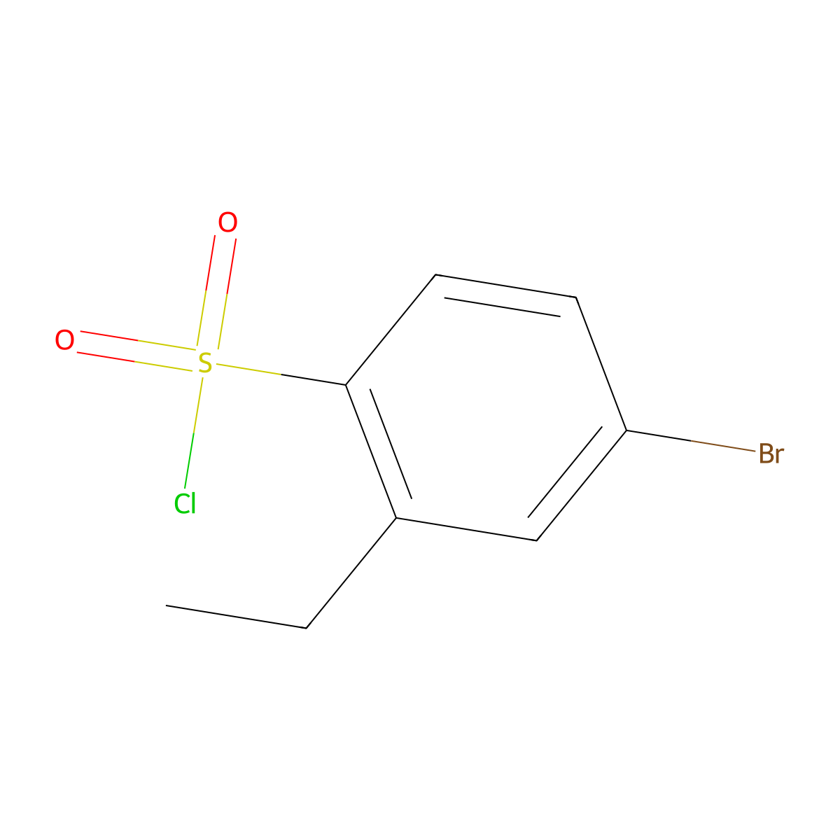 4-Bromo-2-ethylbenzenesulfonyl chloride molecular structure, CAS 175278-24-7