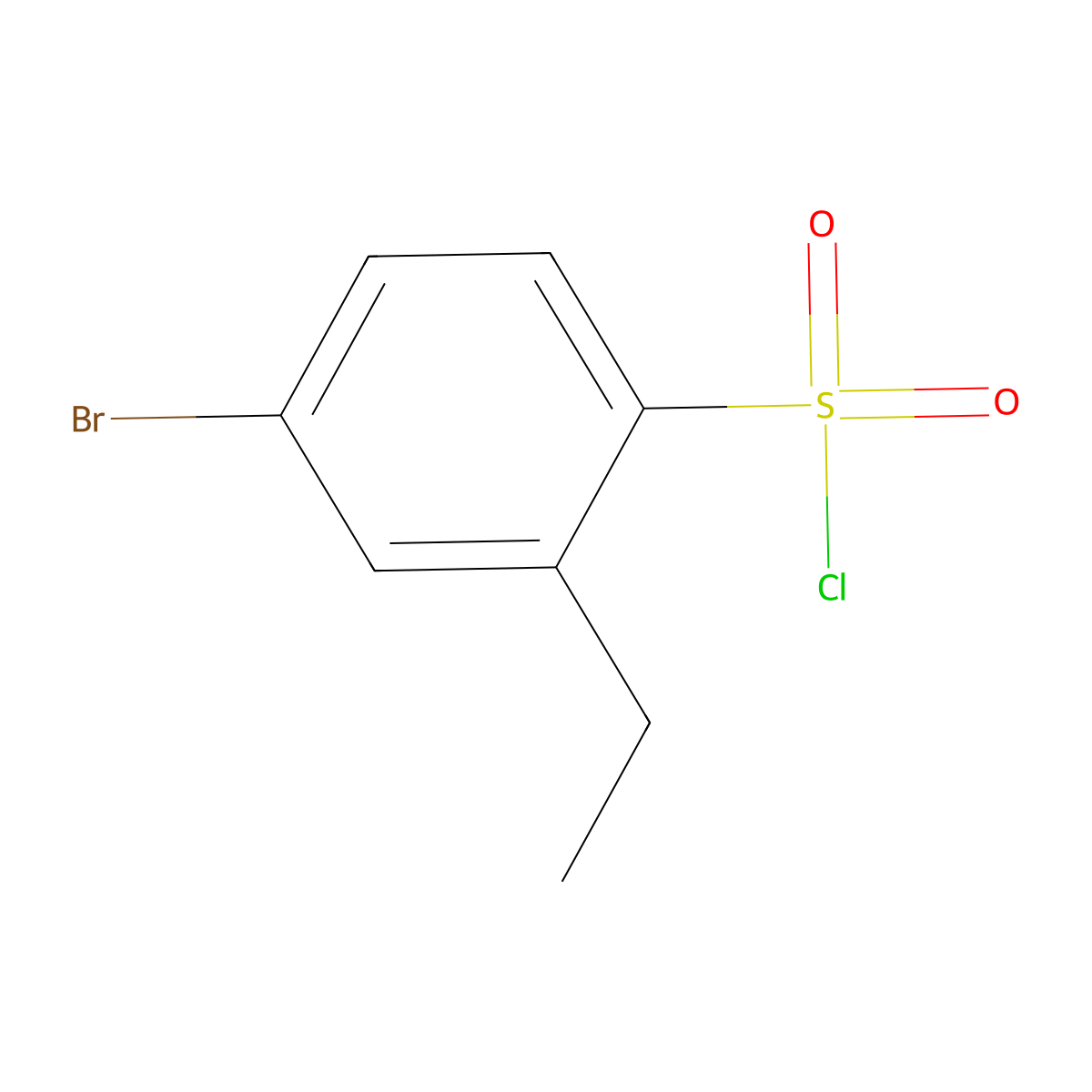 4-Bromo-2-ethylbenzenesulfonyl chloride molecular structure, CAS 175278-24-7