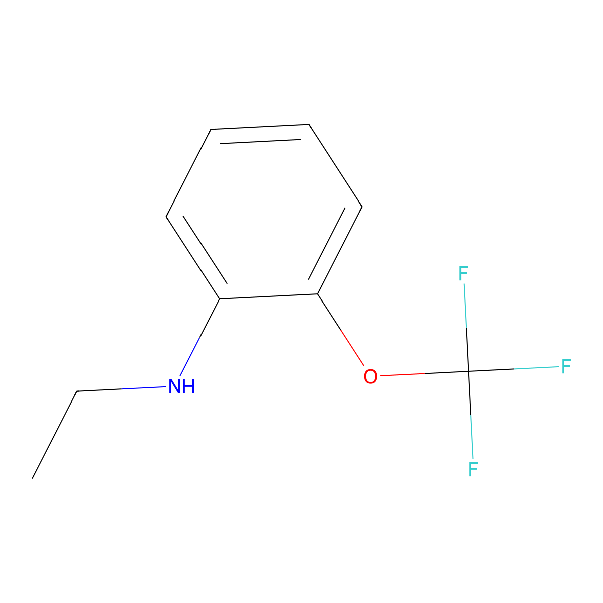 N-ethyl-2-(trifluoromethoxy)aniline molecular structure, CAS 175278-25-8
