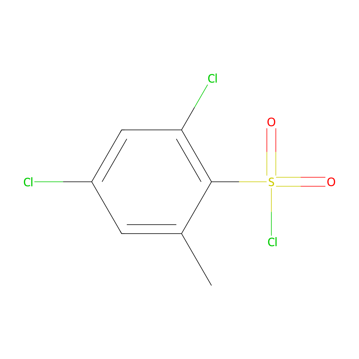 2,4-Dichloro-6-methylbenzenesulfonyl chloride molecular structure, CAS 175278-26-9