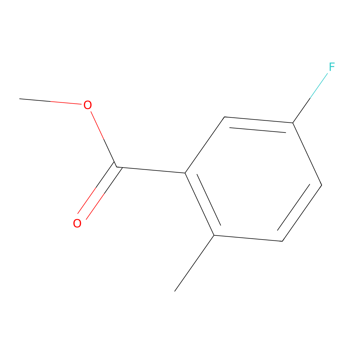Methyl 5-fluoro-2-methylbenzoate molecular structure, CAS 175278-29-2