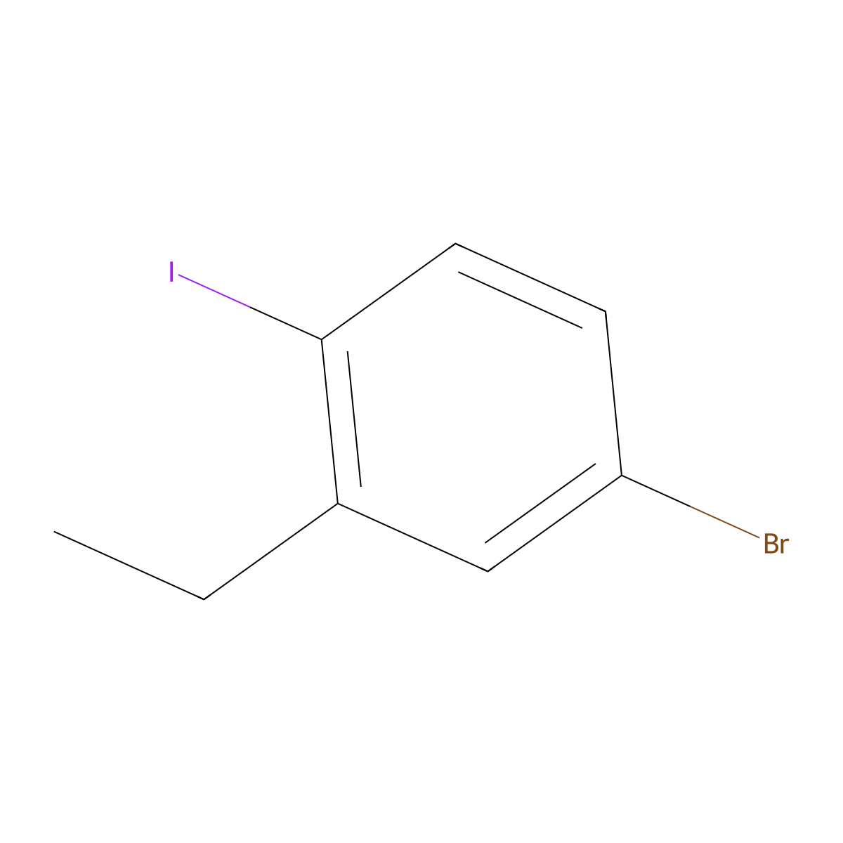 4-Bromo-2-ethyl-1-iodobenzene molecular structure, CAS 175278-30-5