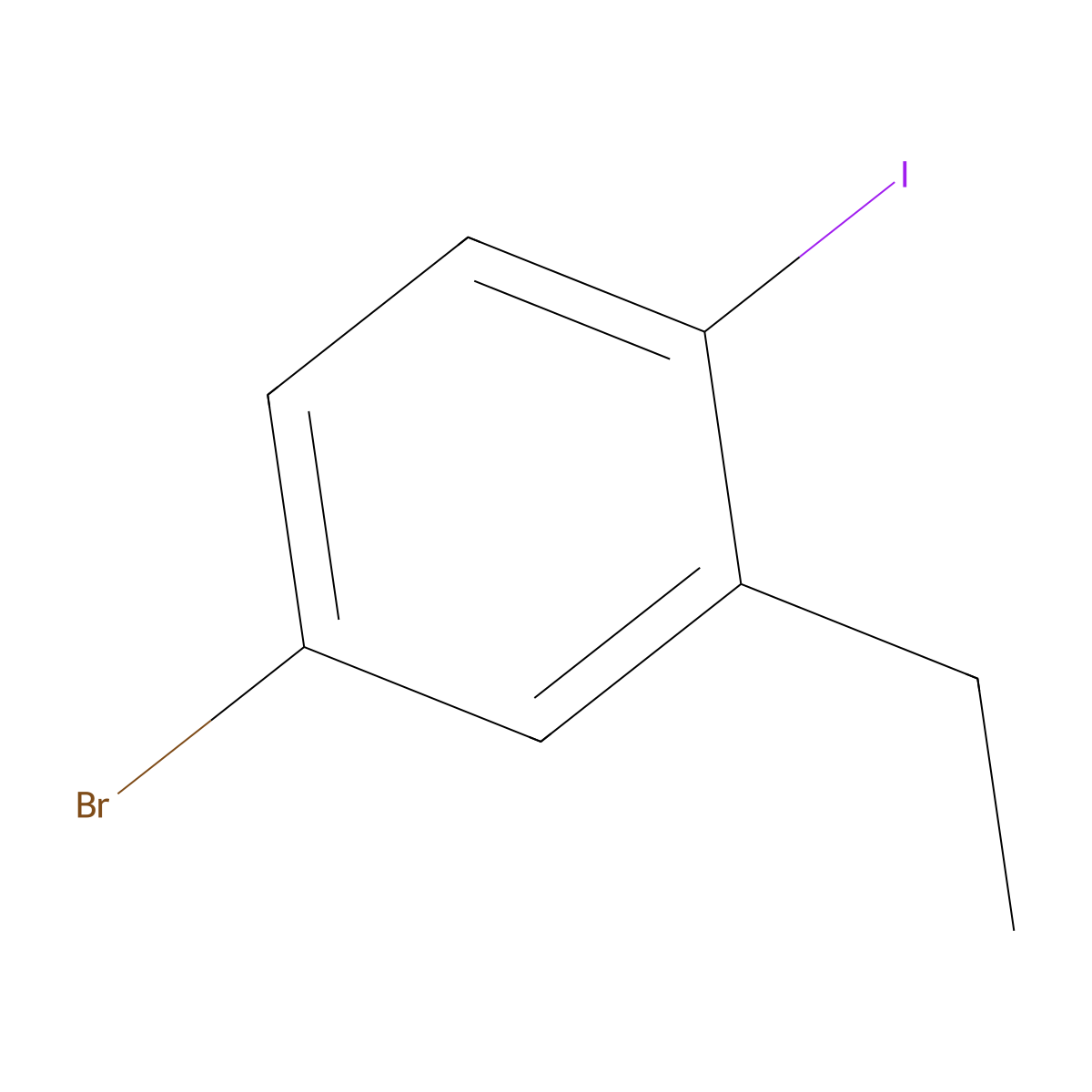 4-Bromo-2-ethyl-1-iodobenzene molecular structure, CAS 175278-30-5