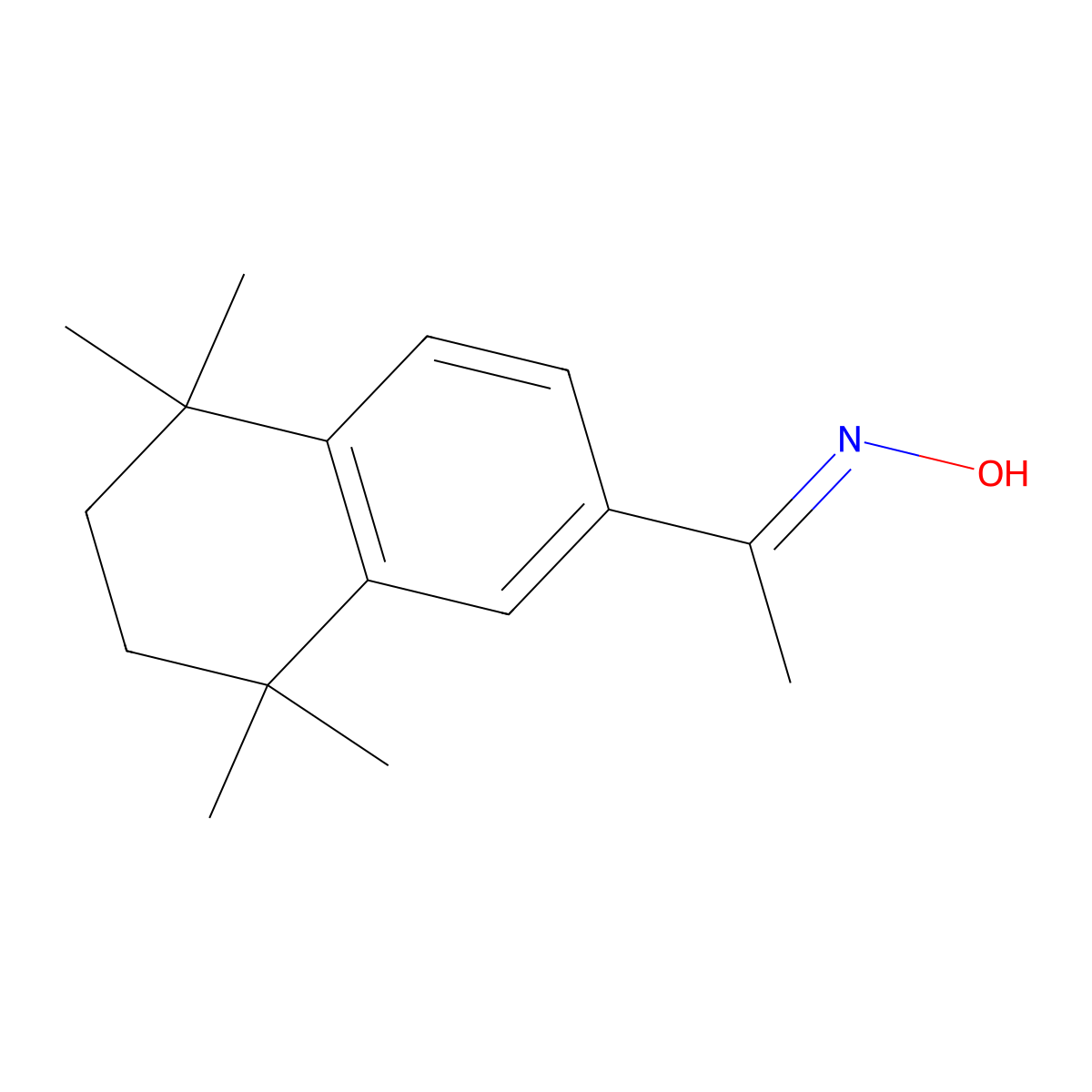 N-[1-(5,5,8,8-tetramethyl-6,7-dihydronaphthalen-2-yl)ethylidene]hydroxylamine molecular structure, CAS 175278-31-6