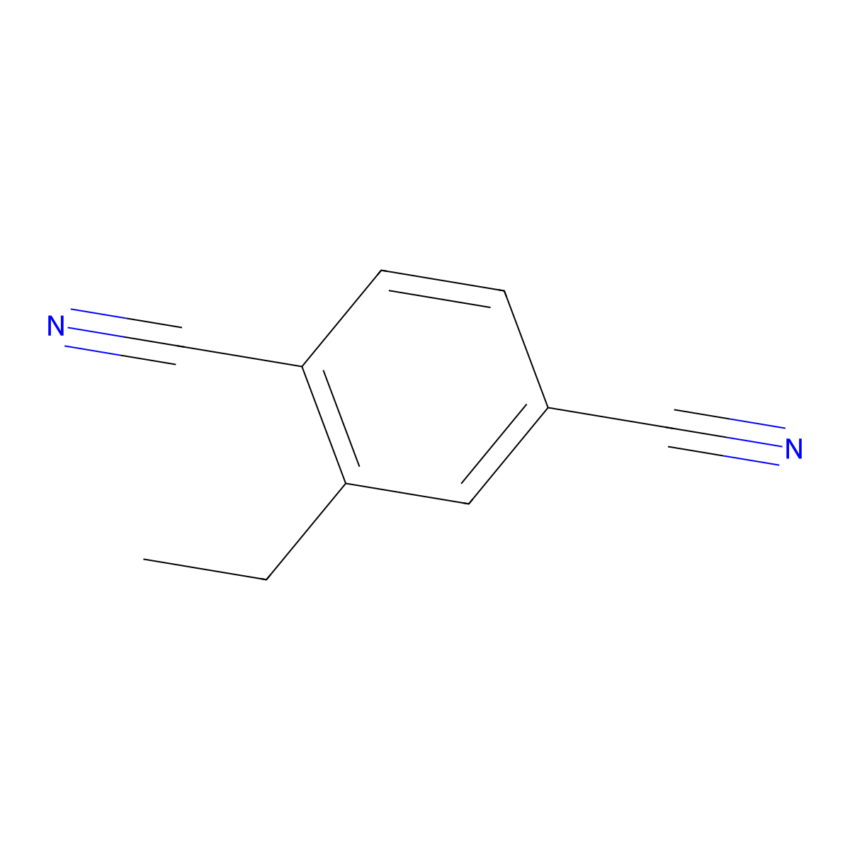 2-Ethylbenzene-1,4-dicarbonitrile molecular structure, CAS 175278-32-7