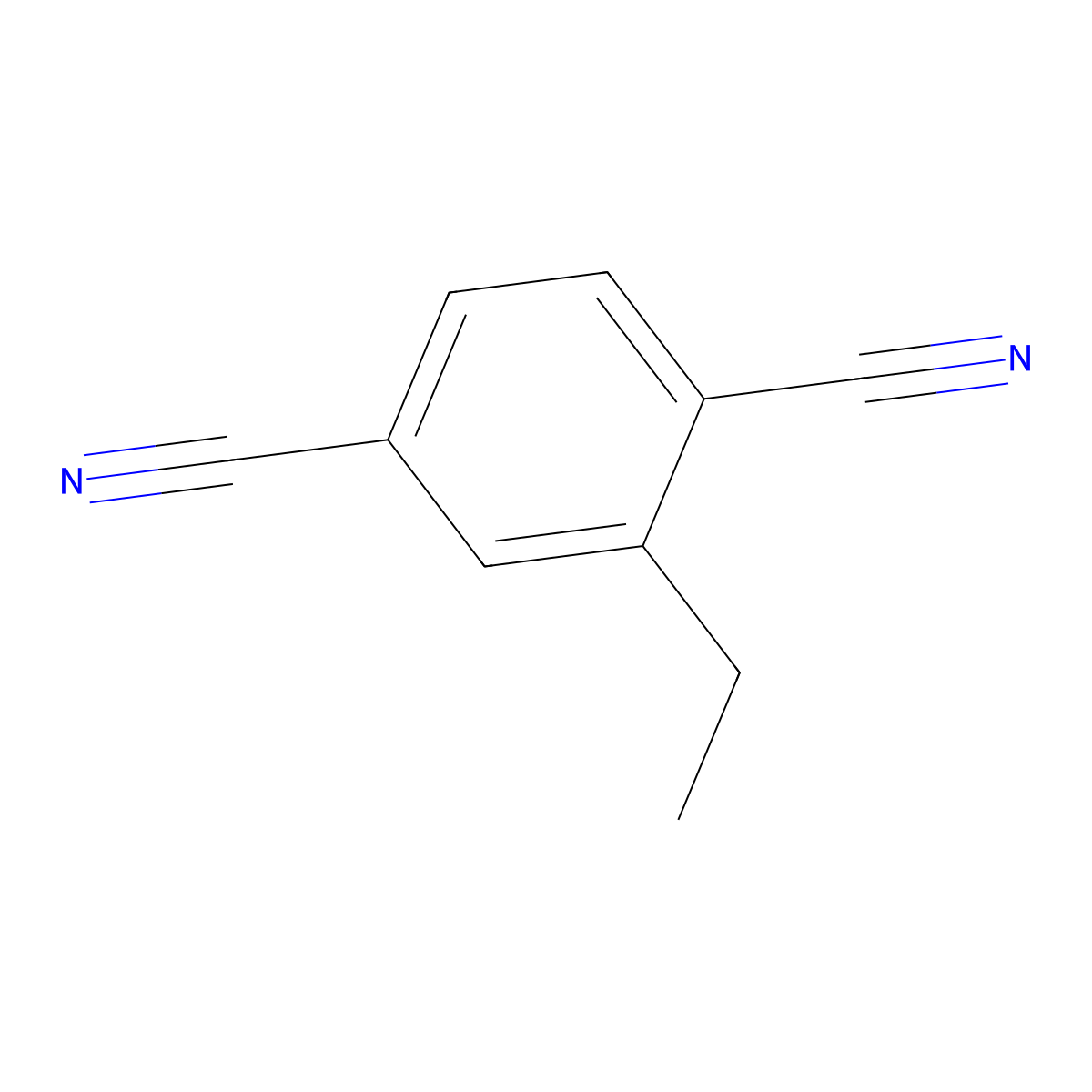 2-Ethylbenzene-1,4-dicarbonitrile molecular structure, CAS 175278-32-7
