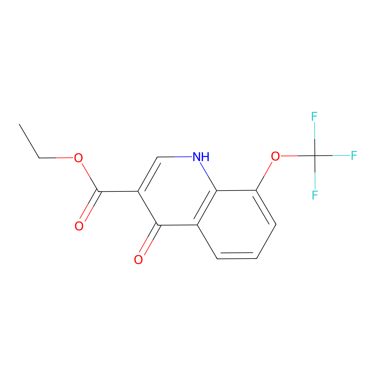 Ethyl 4-hydroxy-8-(trifluoromethoxy)quinoline-3-carboxylate molecular structure, CAS 175278-35-0