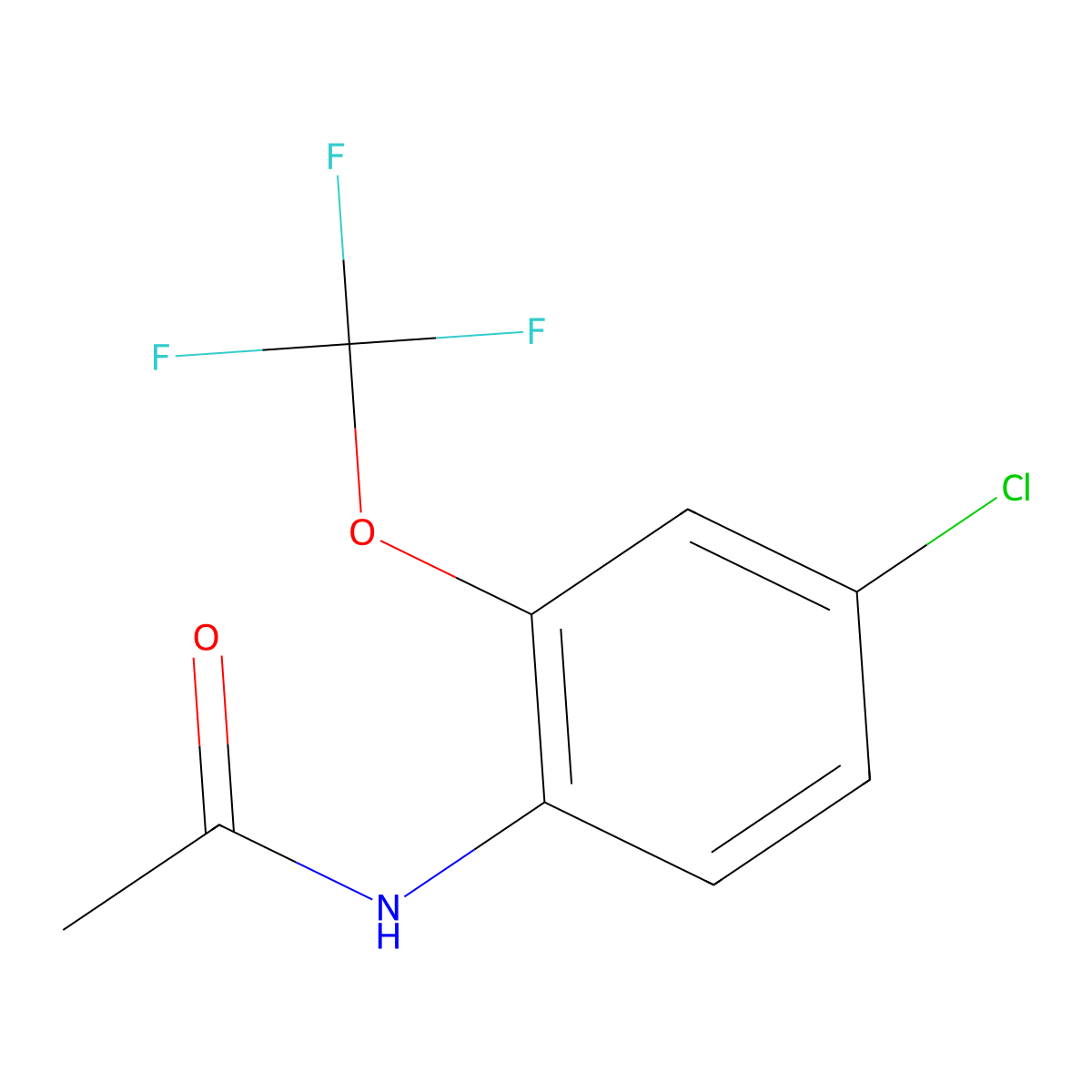 N-(4-chloro-2-(trifluoromethoxy)phenyl)acetamide molecular structure, CAS 175278-36-1