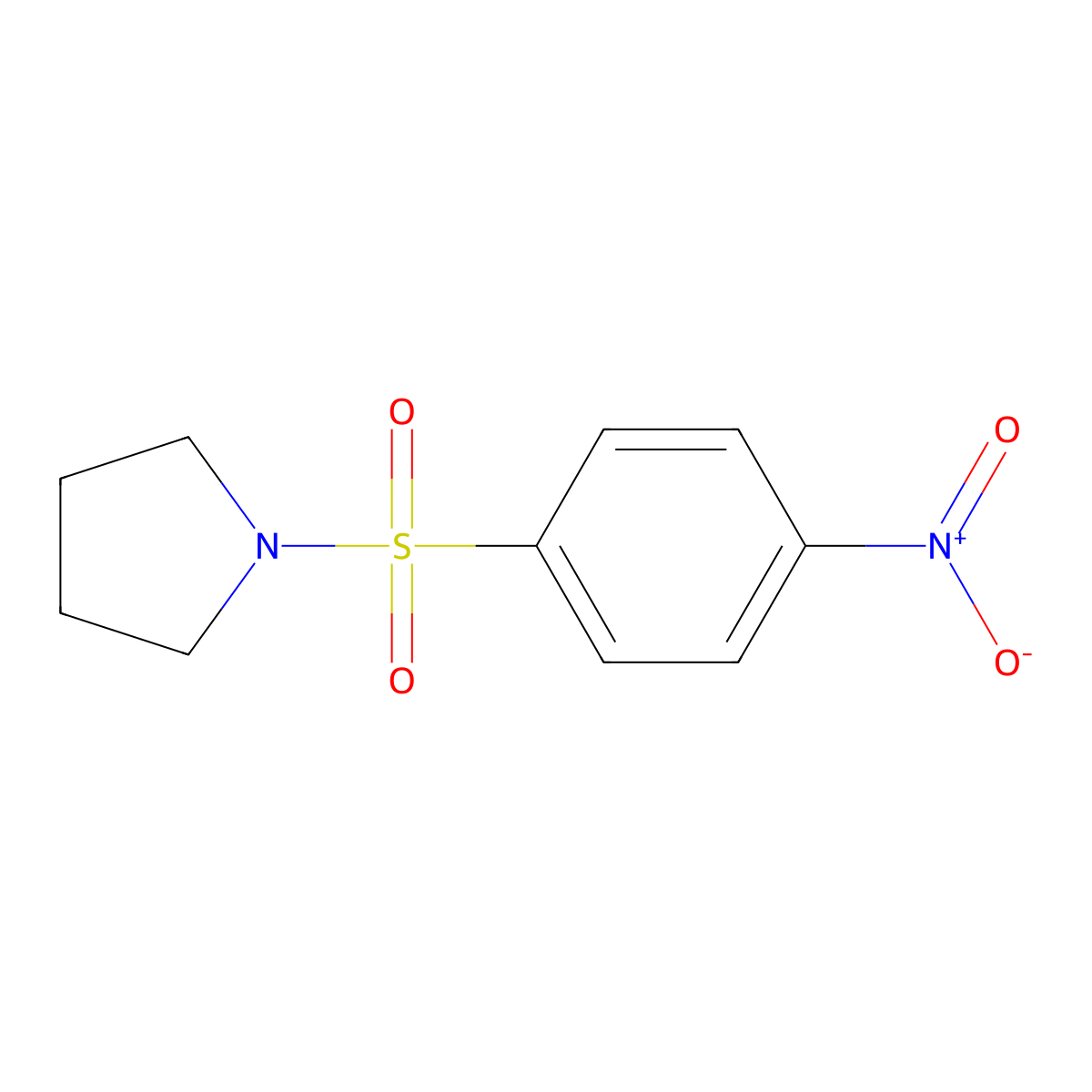 1-[(4-Nitrophenyl)sulfonyl]pyrrolidine molecular structure, CAS 175278-37-2