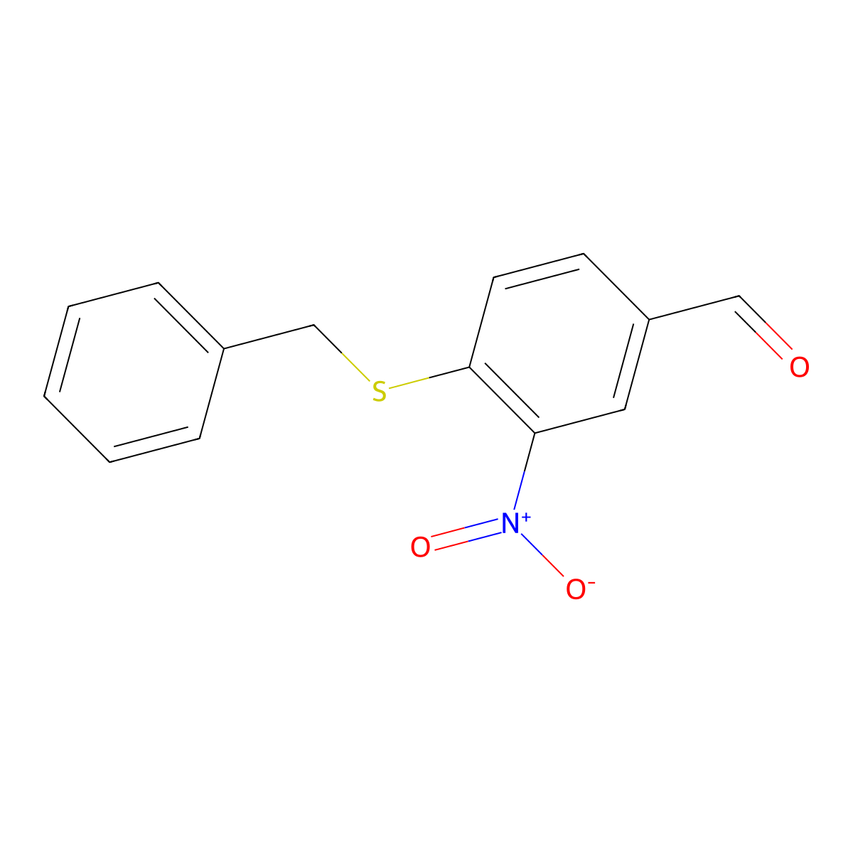 4-(Benzylthio)-3-nitrobenzaldehyde molecular structure, CAS 175278-44-1