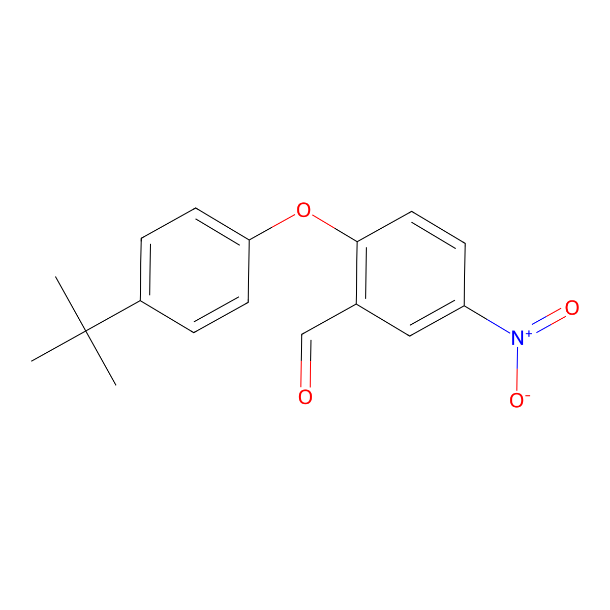 2-(4-Tert-butylphenoxy)-5-nitrobenzaldehyde molecular structure, CAS 175278-47-4