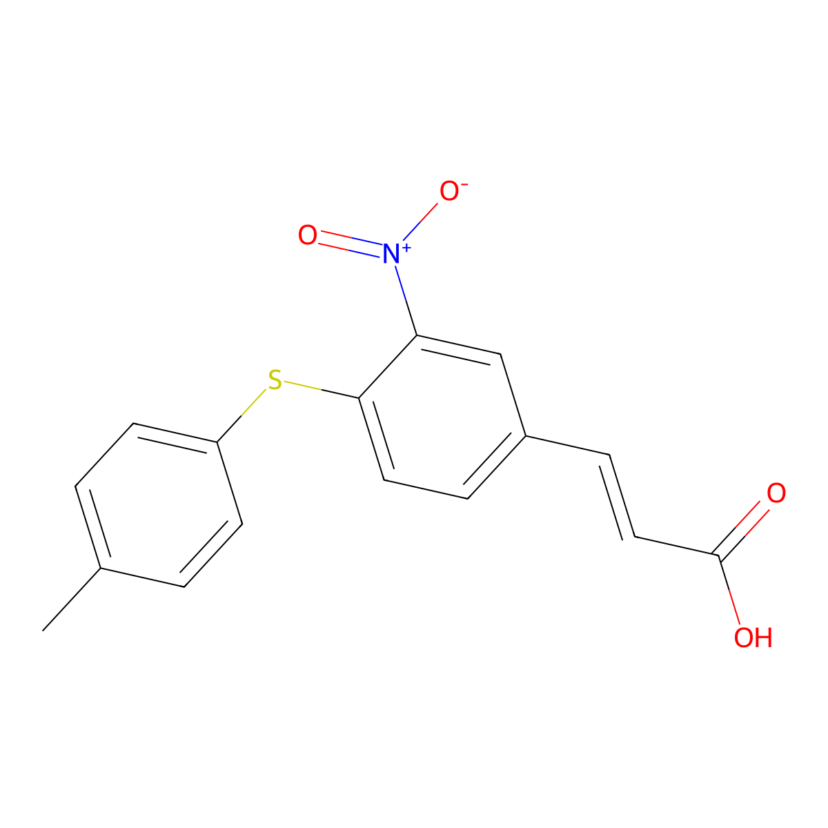 3-{4-[(4-Methylphenyl)sulfanyl]-3-nitrophenyl}prop-2-enoic acid molecular structure, CAS 175278-50-9