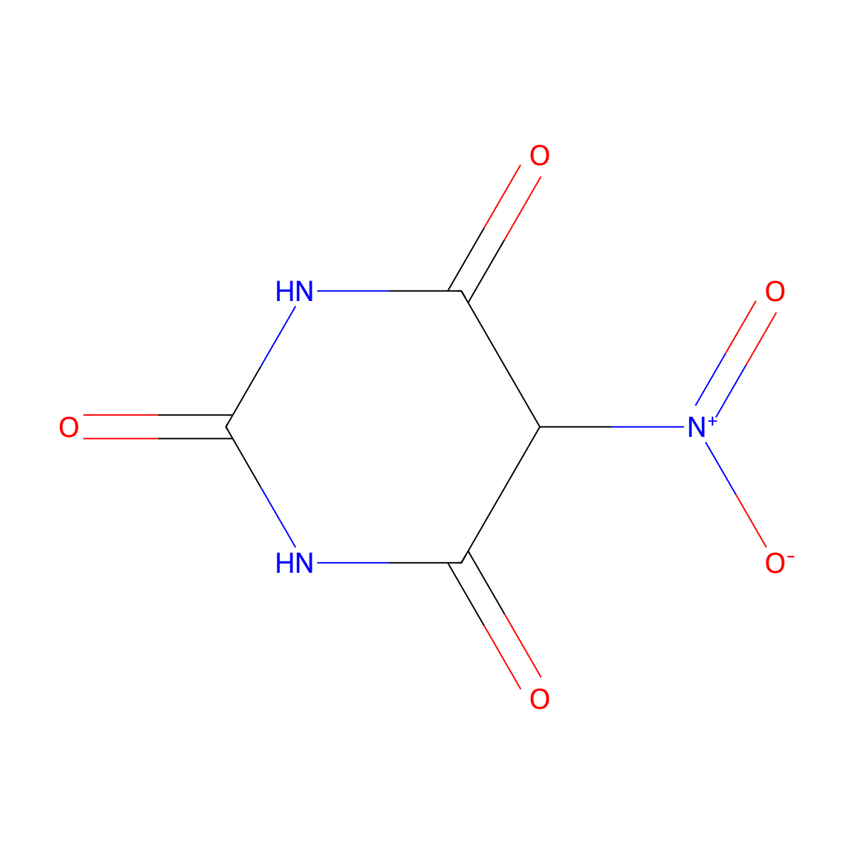 5-Nitrobarbituric acid molecular structure, CAS 175278-58-7
