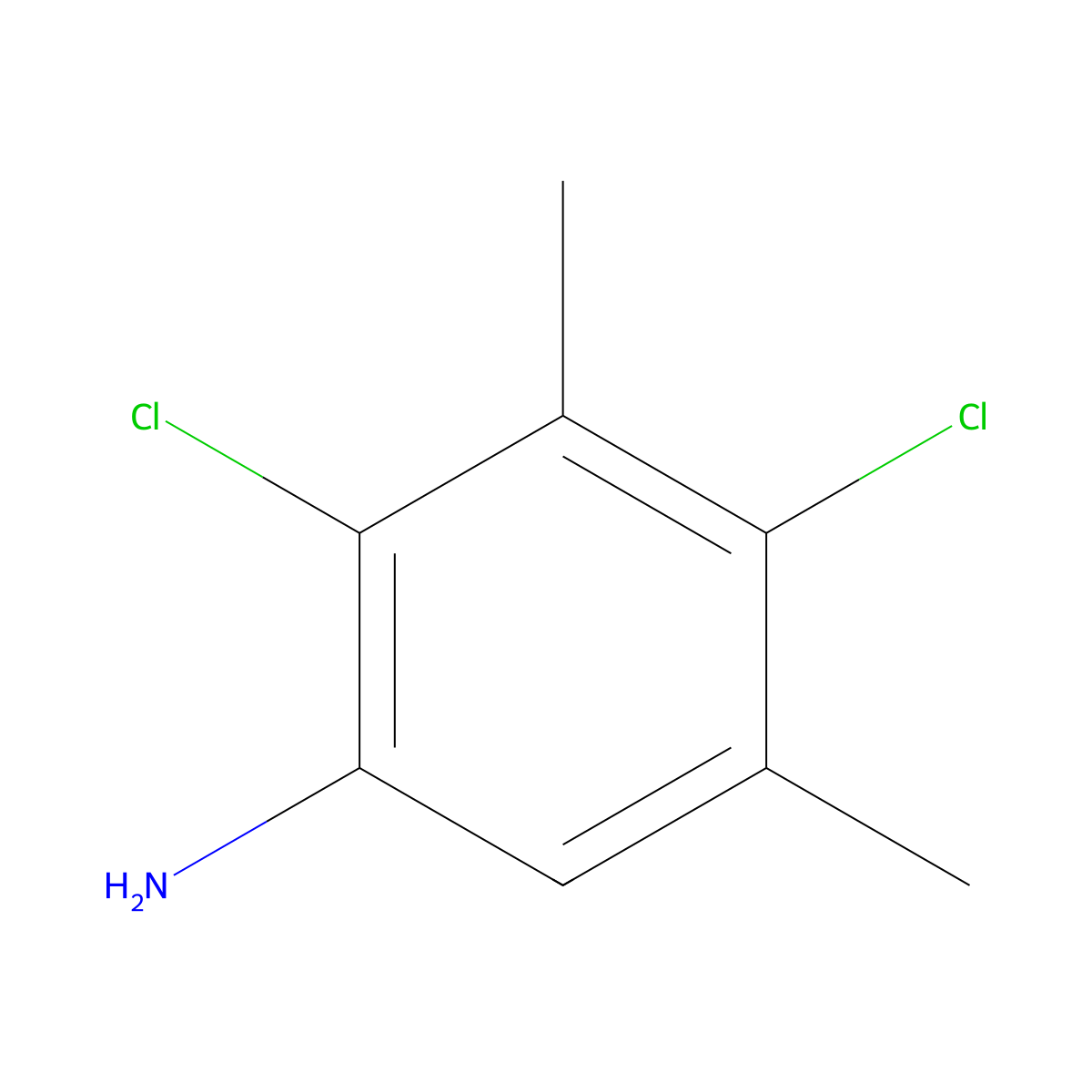 2,4-Dichloro-3,5-dimethylaniline molecular structure, CAS 175283-44-0