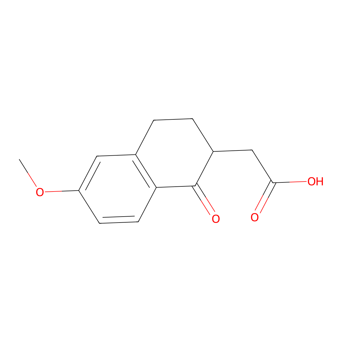 2-(6-Methoxy-1-oxo-1,2,3,4-tetrahydronaphthalen-2-yl)acetic acid molecular structure, CAS 17529-16-7