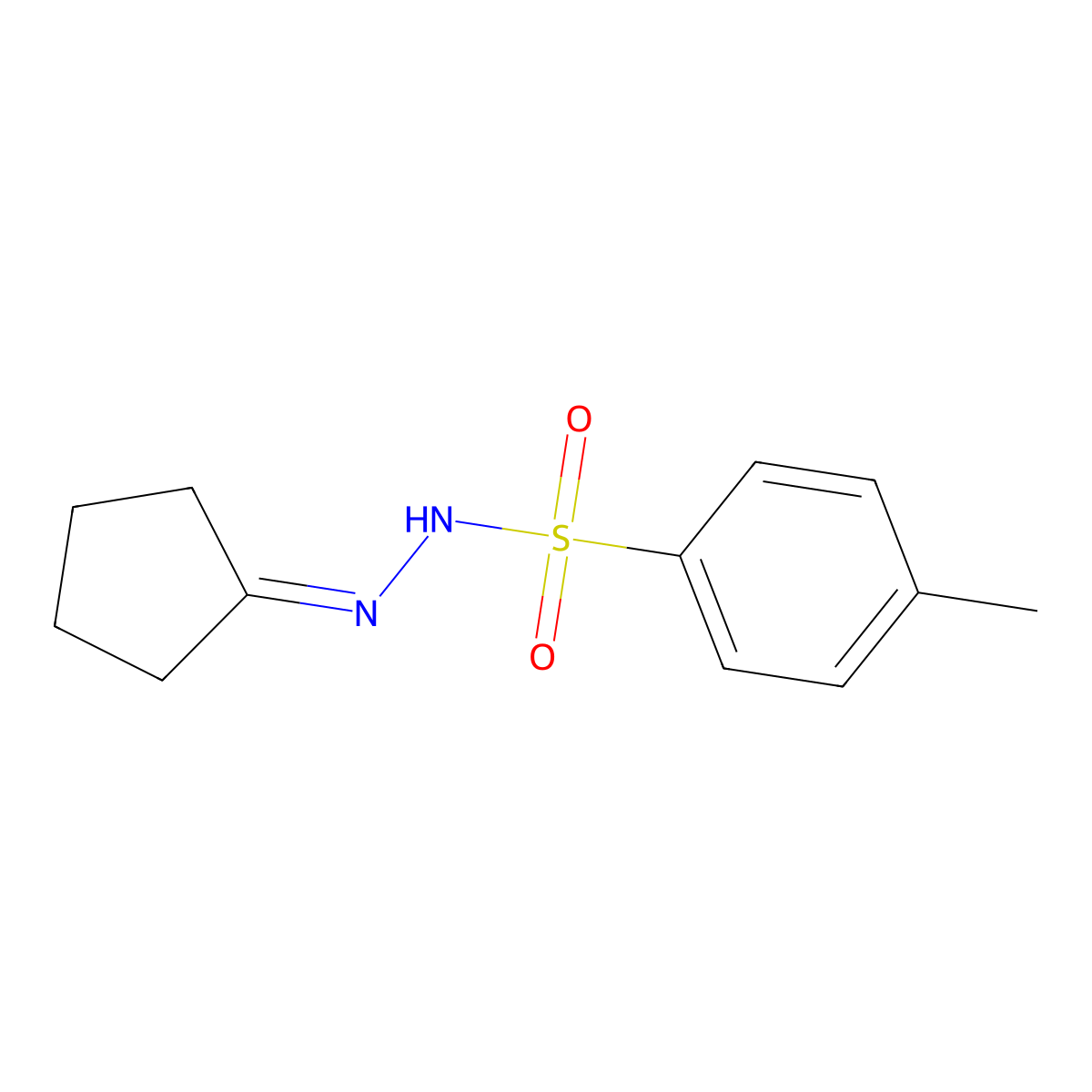 Cyclopentanone p-Toluenesulfonylhydrazone molecular structure, CAS 17529-98-5