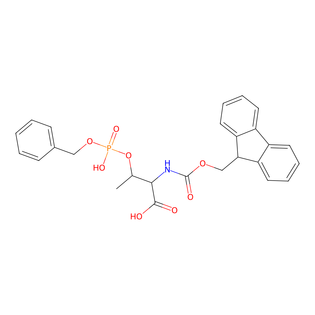 Fmoc-O-(benzylphospho)-L-threonine molecular structure, CAS 175291-56-2