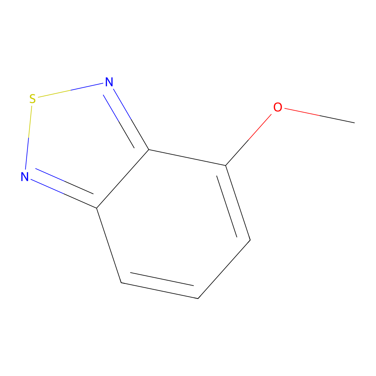 4-Methoxy-2,1,3-benzothiadiazole molecular structure, CAS 1753-23-7