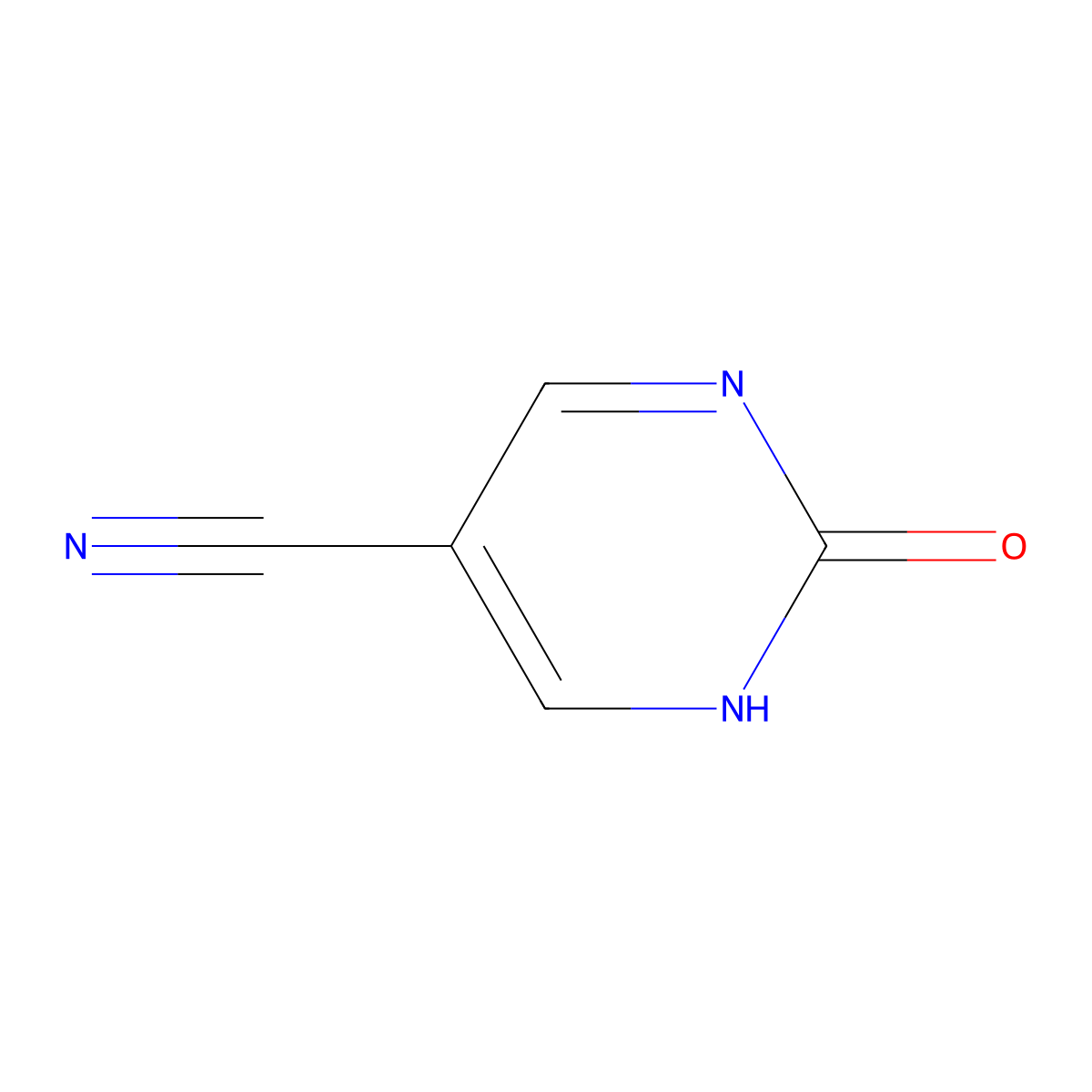 2-Oxo-1H-pyrimidine-5-carbonitrile molecular structure, CAS 1753-49-7