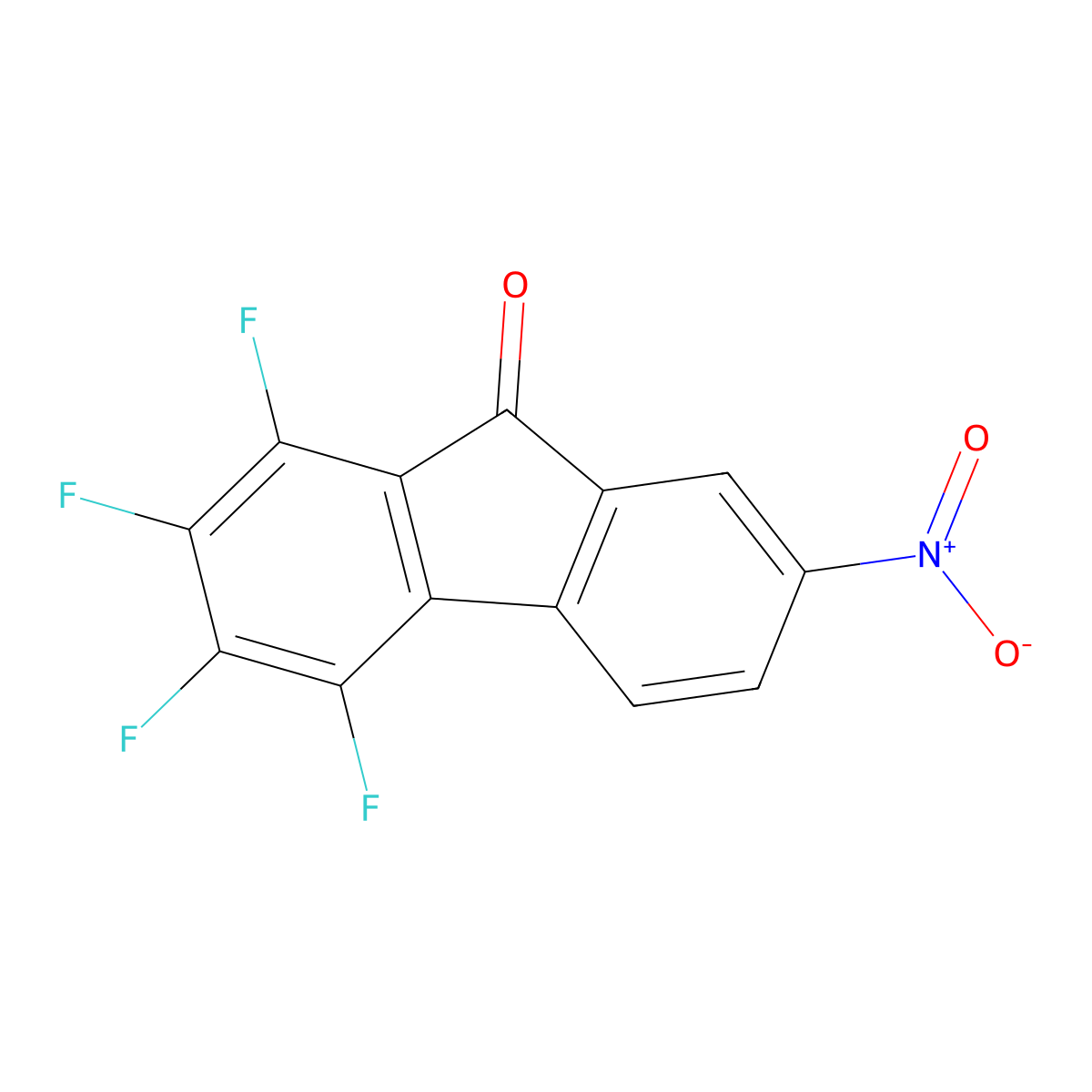1,2,3,4-Tetrafluoro-7-nitro-fluoren-9-one molecular structure, CAS 17533-03-8