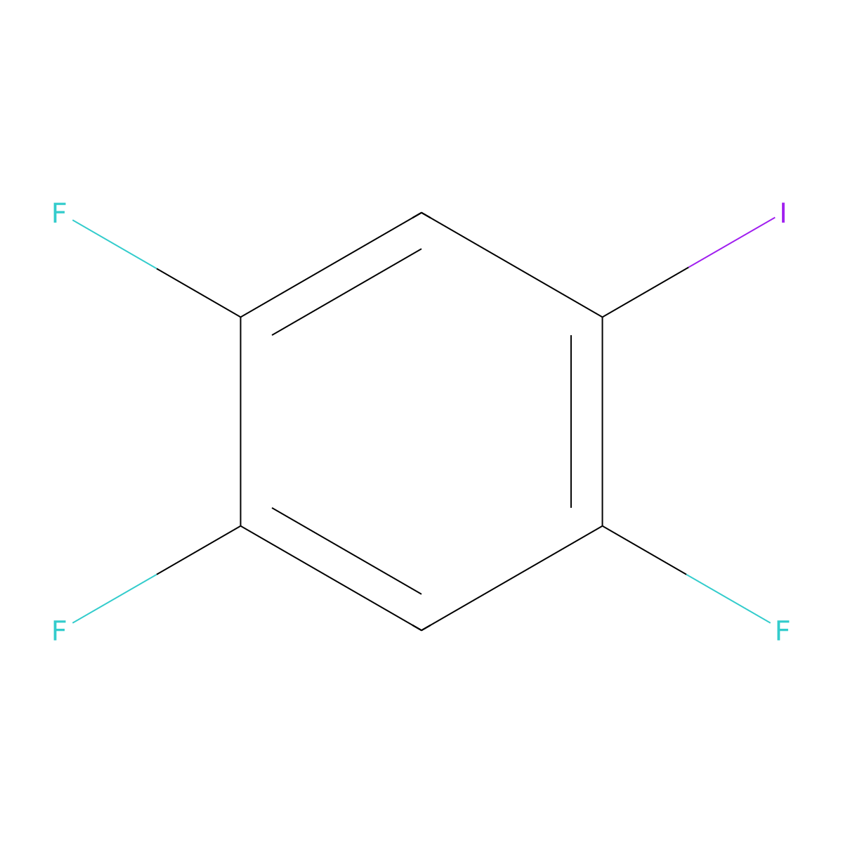 2,4,5-Trifluoroiodobenzene molecular structure, CAS 17533-08-3